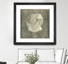 Geomolecule Blueprint II by Jennifer Goldberger on GIANT ART - beige abstract abstract