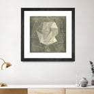 Geomolecule Blueprint II by Jennifer Goldberger on GIANT ART - beige abstract abstract