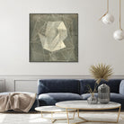 Geomolecule Blueprint II by Jennifer Goldberger on GIANT ART - beige abstract abstract