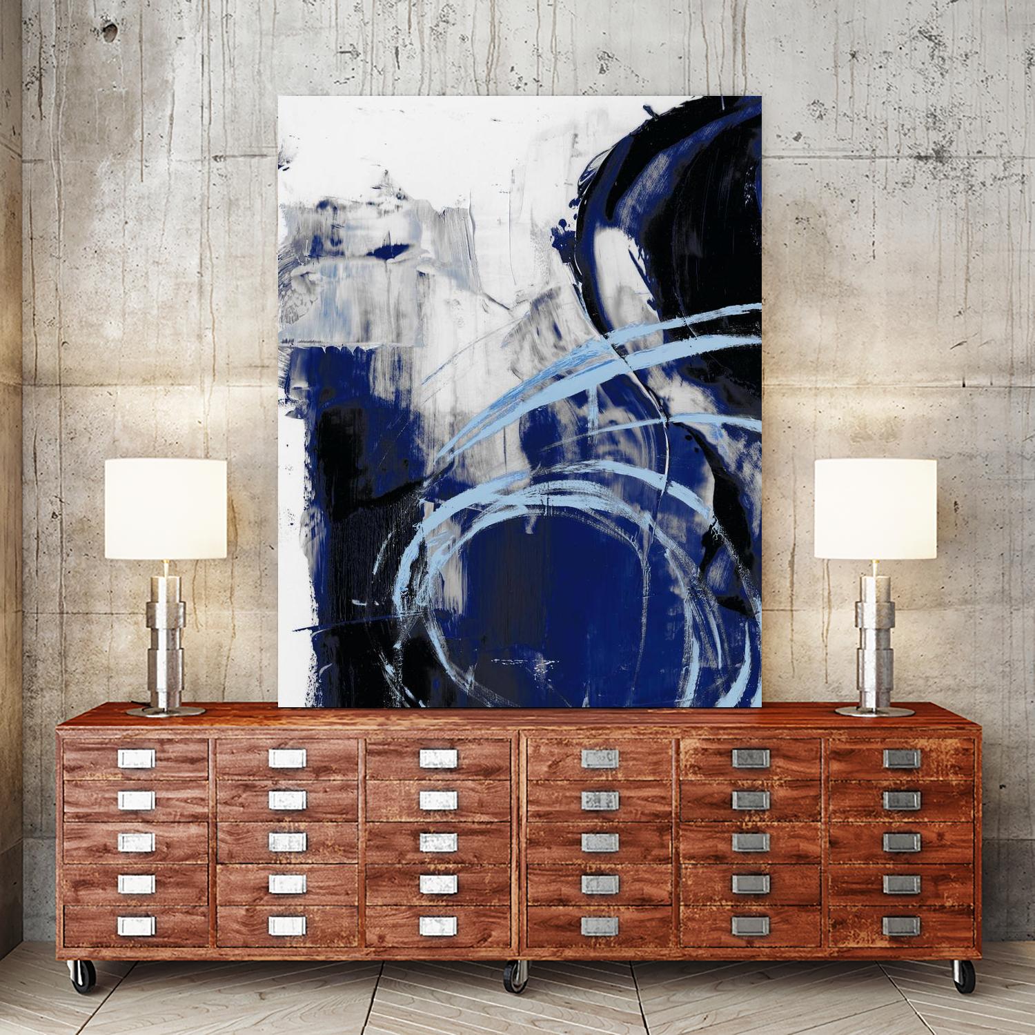 Indigo Interlude I by Ethan Harper on GIANT ART - blue abstract abstract