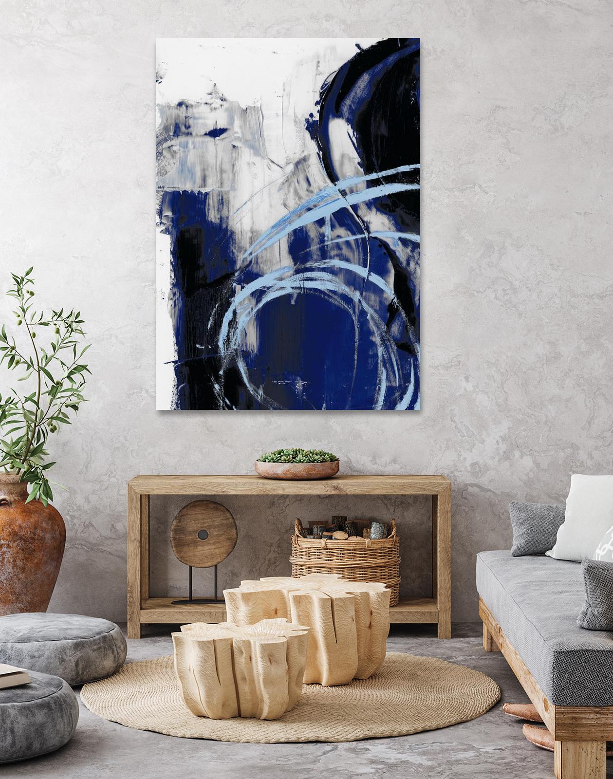 Indigo Interlude I by Ethan Harper on GIANT ART - blue abstract abstract