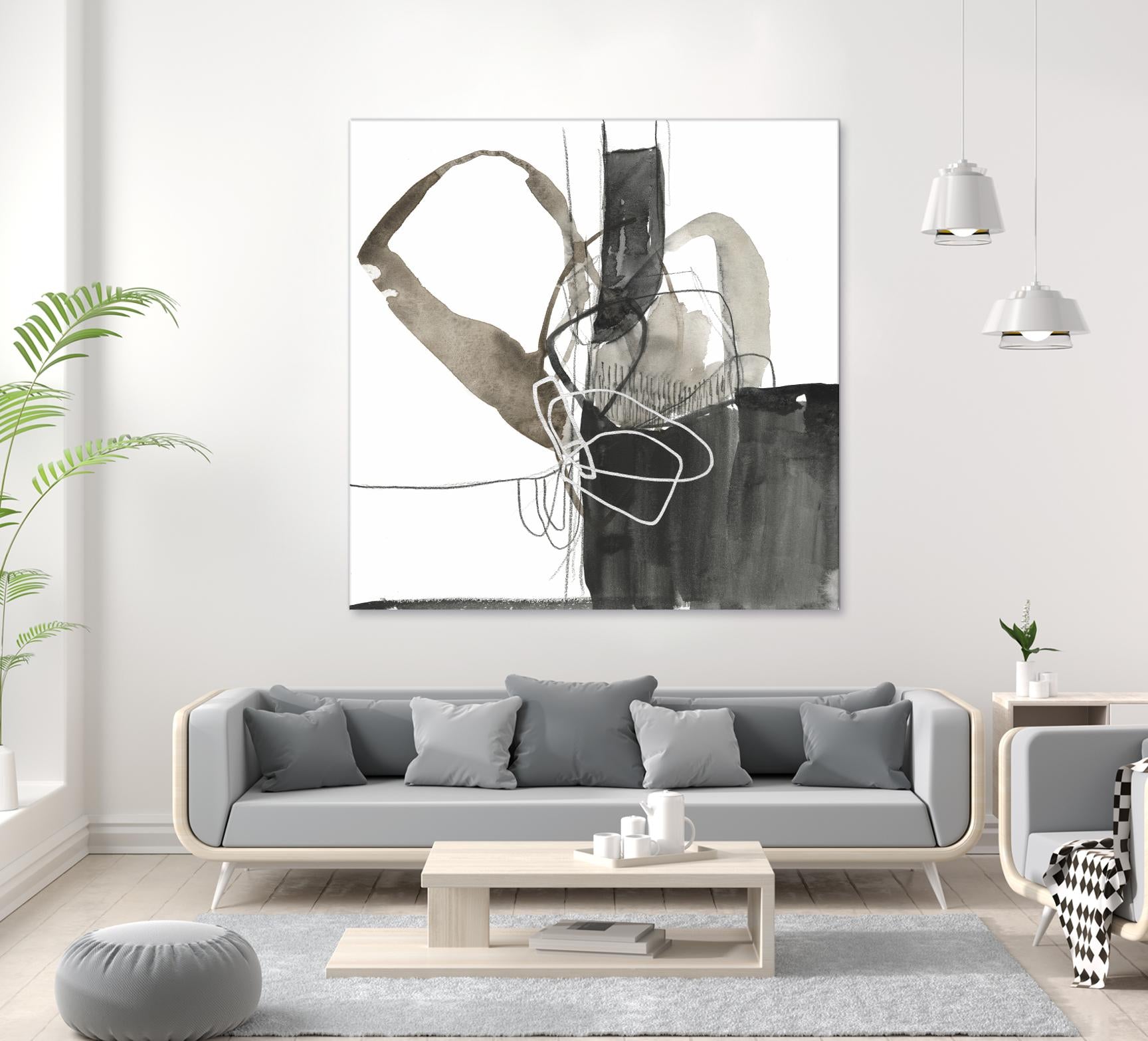 Interlocked III by Jennifer Goldberger on GIANT ART - white abstract abstract
