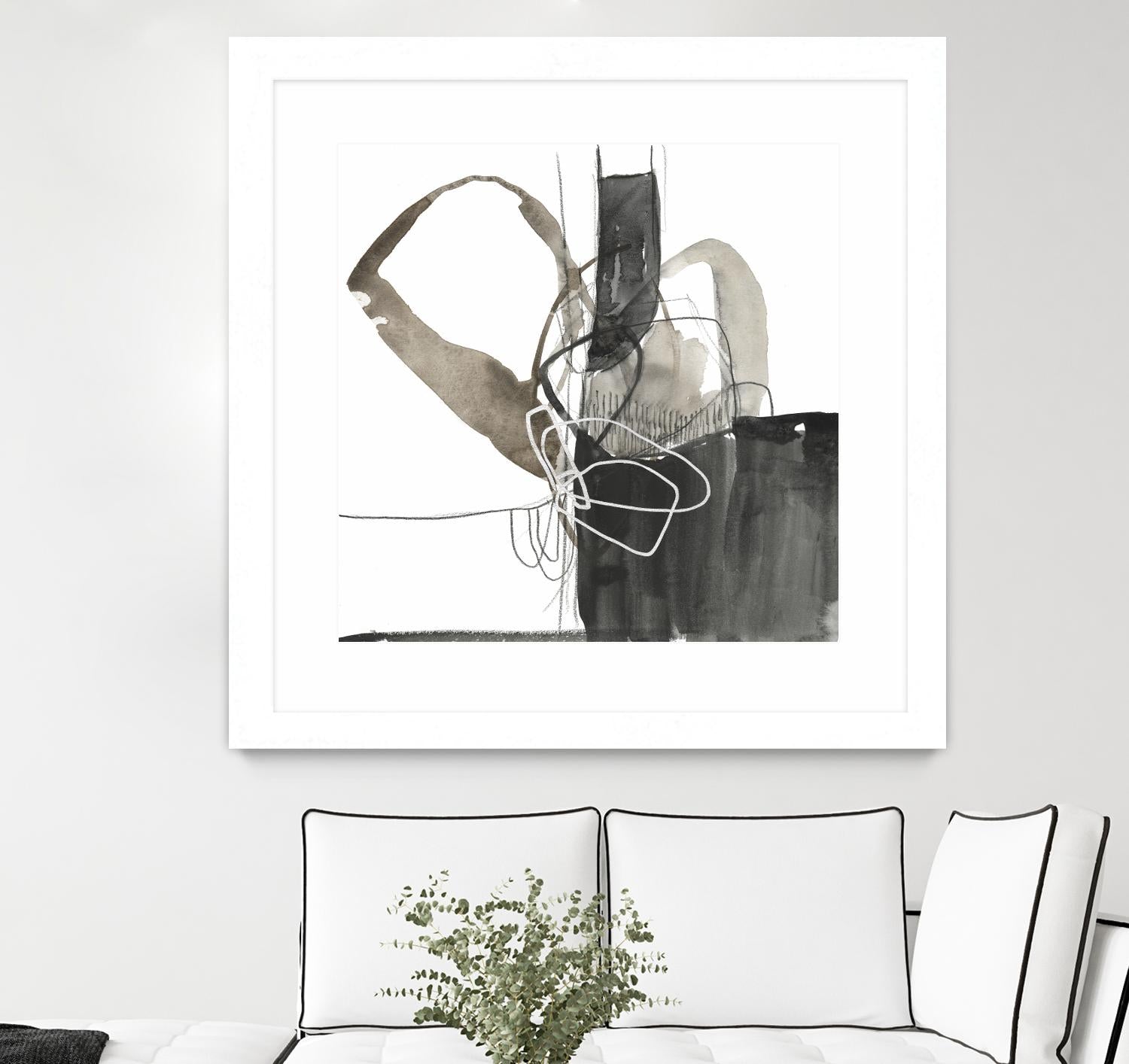 Interlocked III by Jennifer Goldberger on GIANT ART - white abstract abstract
