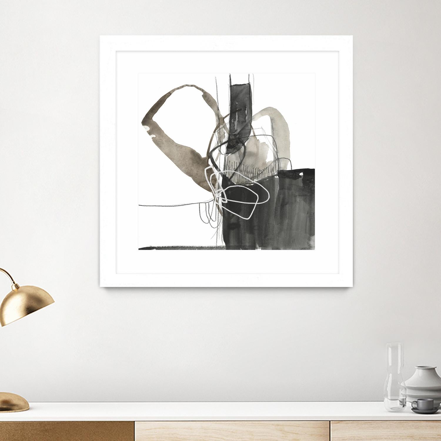 Interlocked III by Jennifer Goldberger on GIANT ART - white abstract abstract