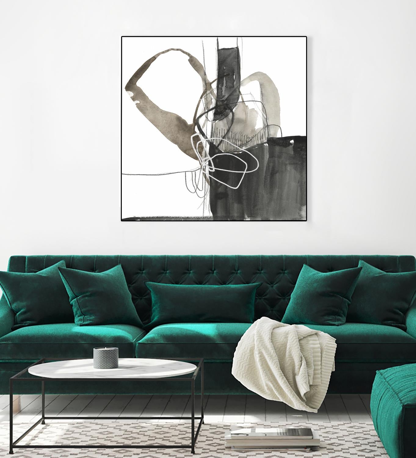 Interlocked III by Jennifer Goldberger on GIANT ART - white abstract abstract