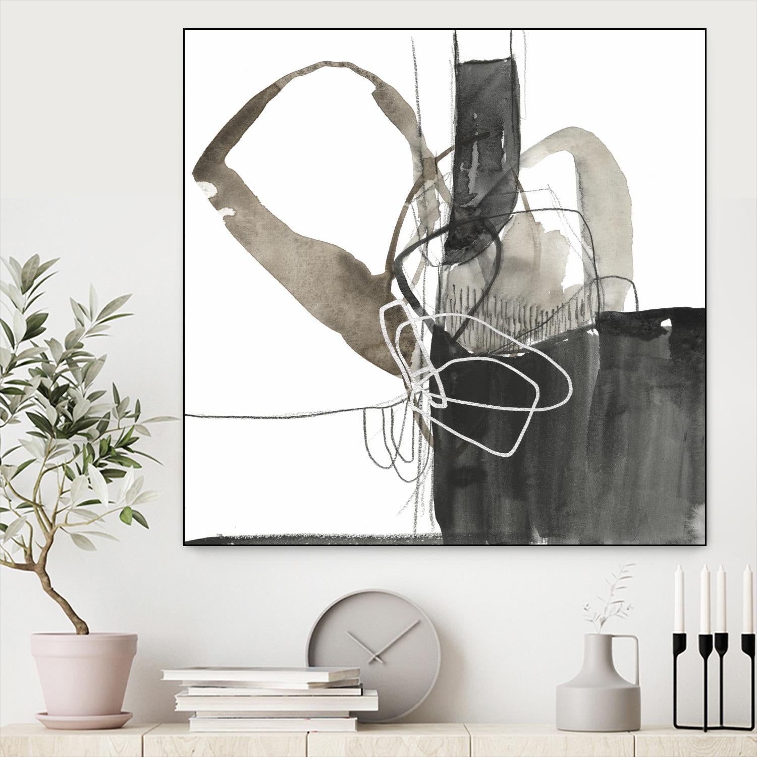 Interlocked III by Jennifer Goldberger on GIANT ART - white abstract abstract