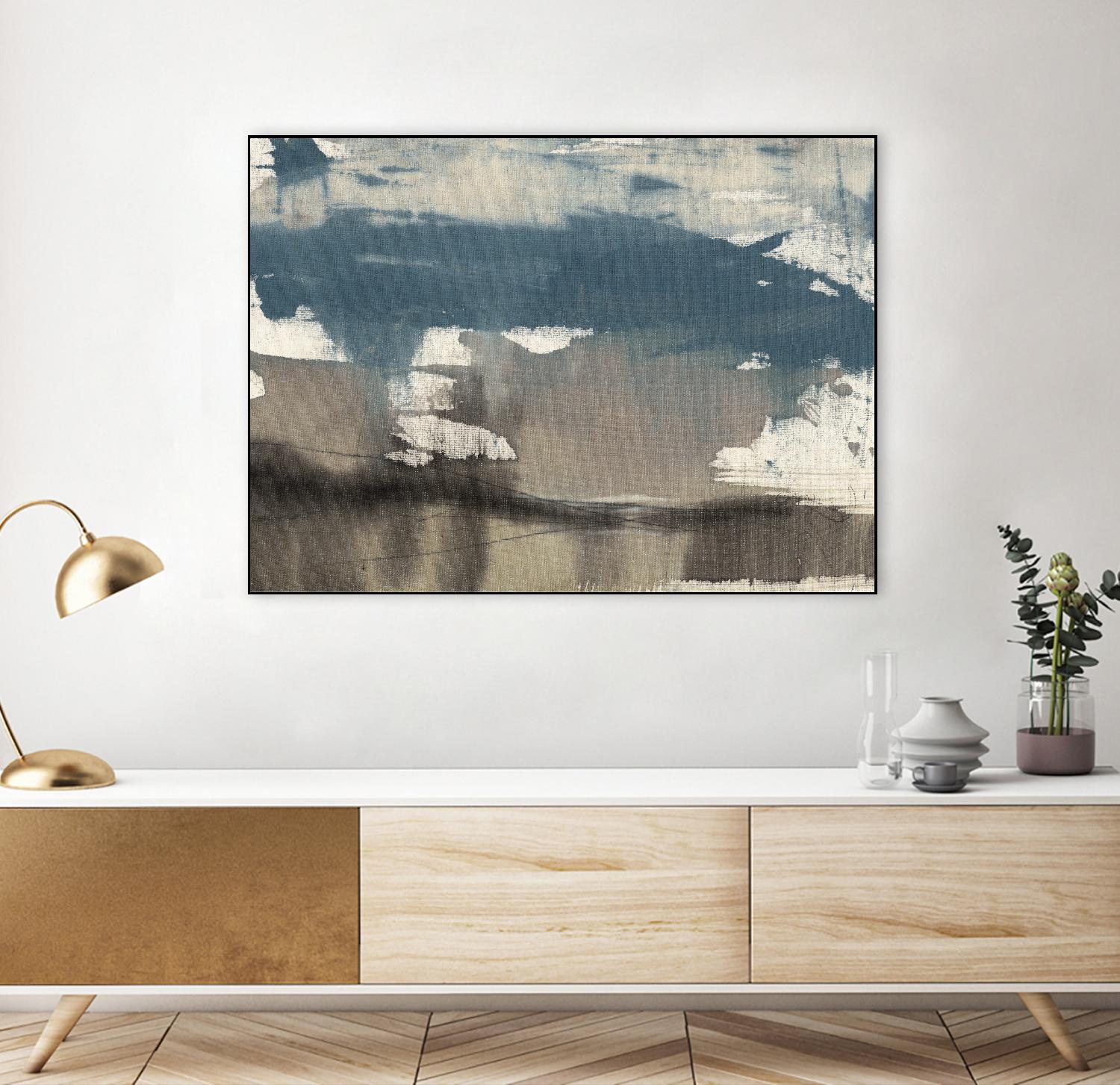 Kinetic Coastline I by Jennifer Goldberger on GIANT ART - blue abstract abstract