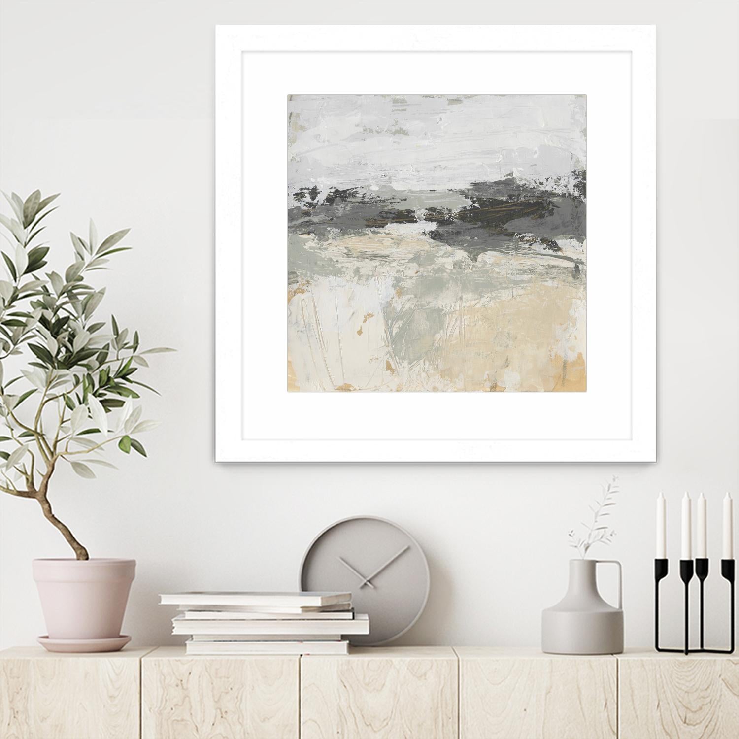 Wheatfield II by June Vess on GIANT ART - beige abstract abstract