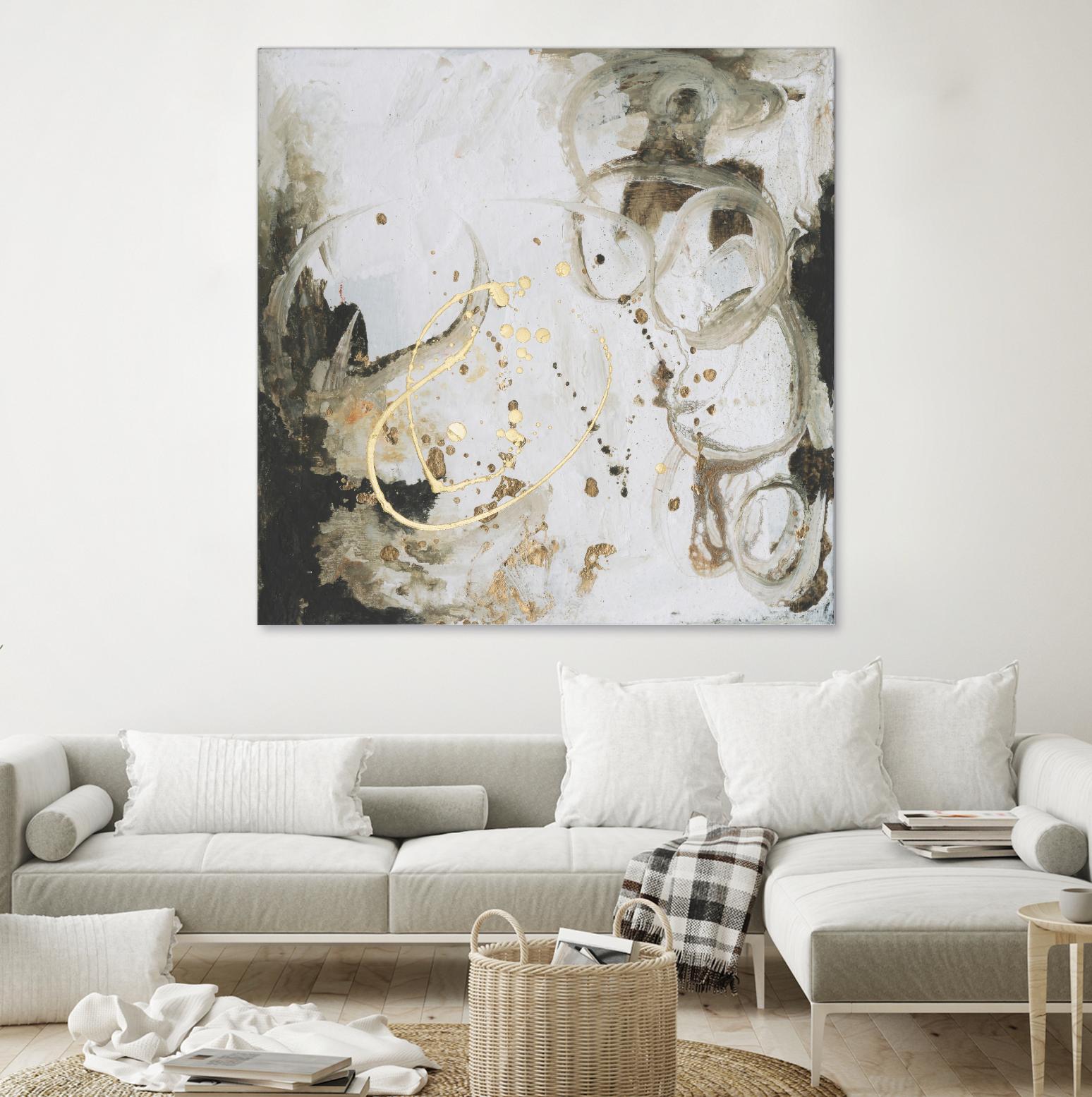 Friendship I by Joyce Combs on GIANT ART - gold abstract abstract