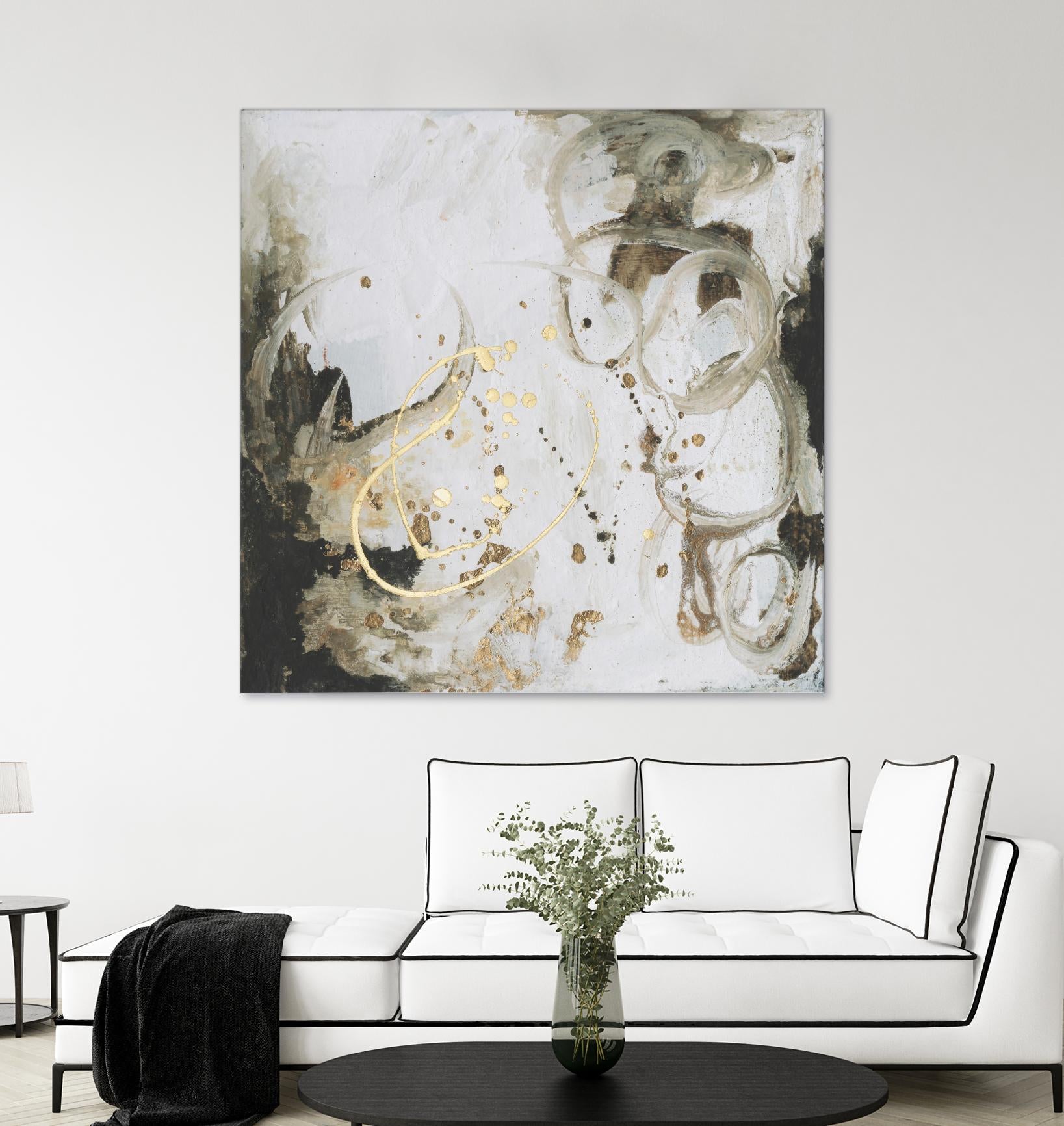 Friendship I by Joyce Combs on GIANT ART - gold abstract abstract