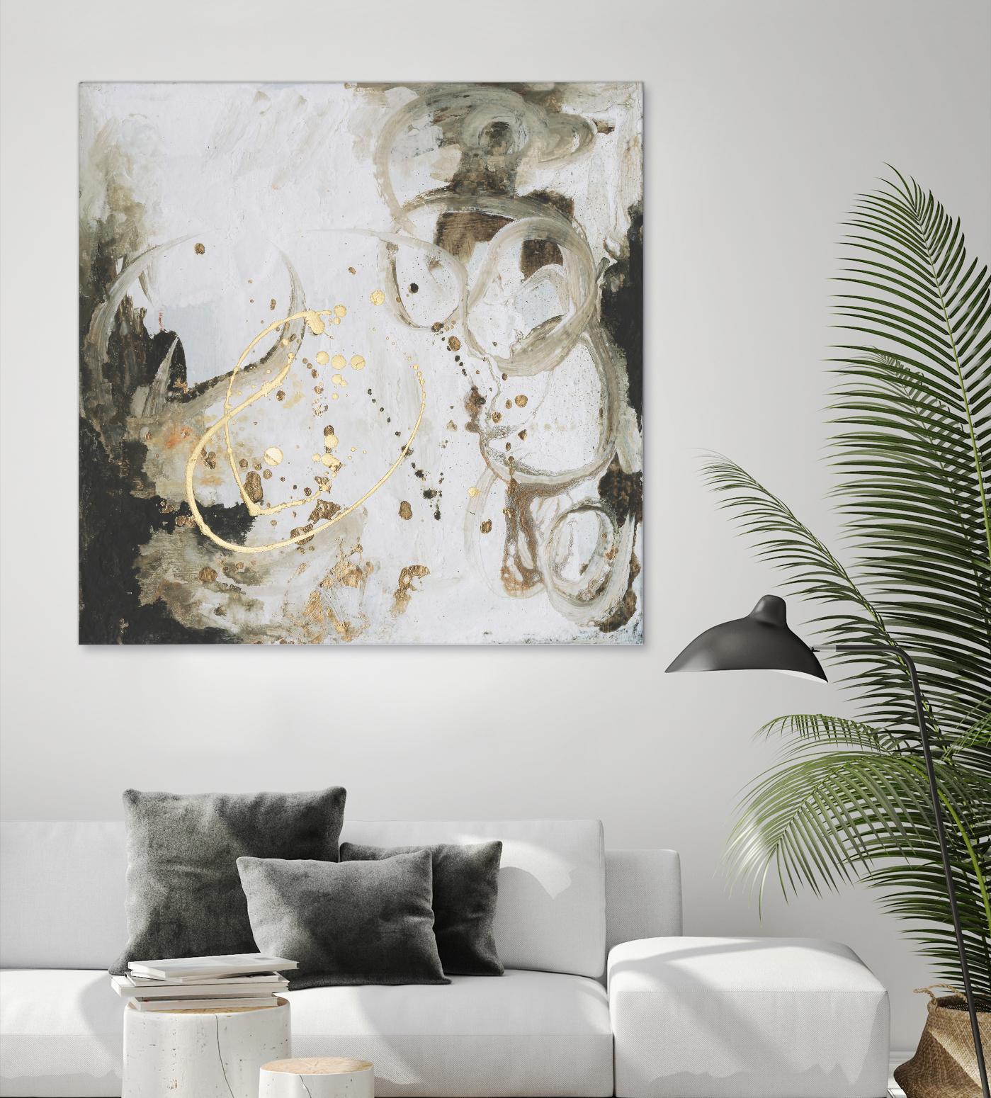 Friendship I by Joyce Combs on GIANT ART - gold abstract abstract