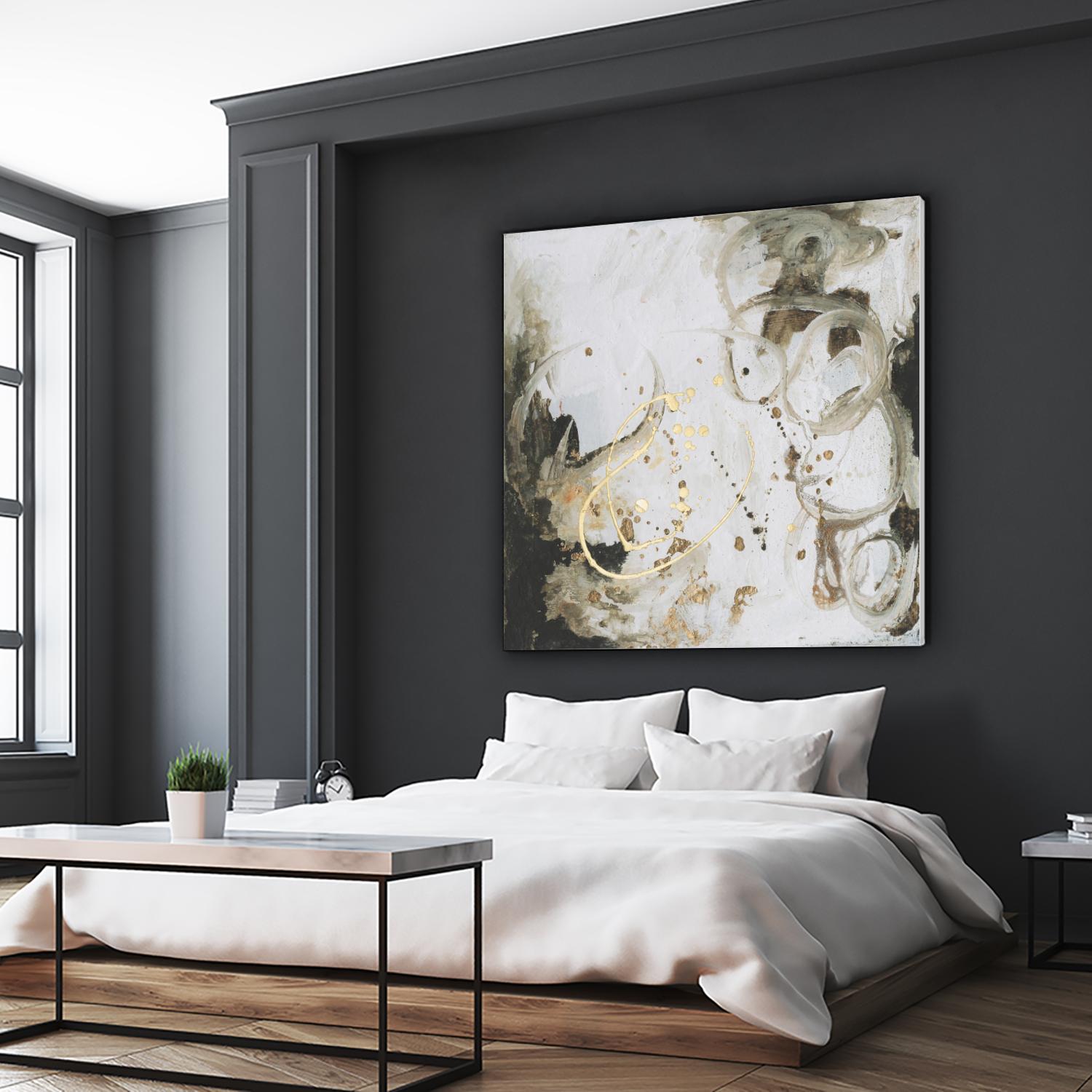 Friendship I by Joyce Combs on GIANT ART - gold abstract abstract