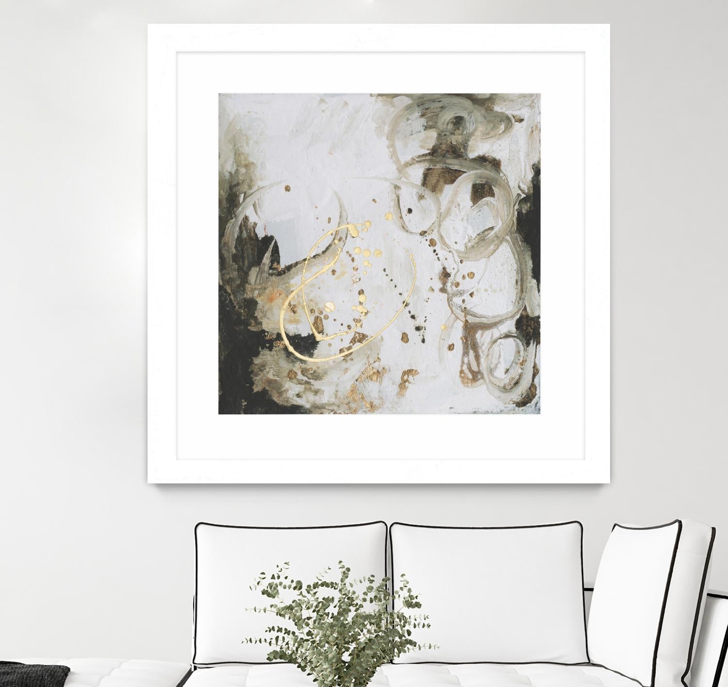 Friendship I by Joyce Combs on GIANT ART - gold abstract abstract