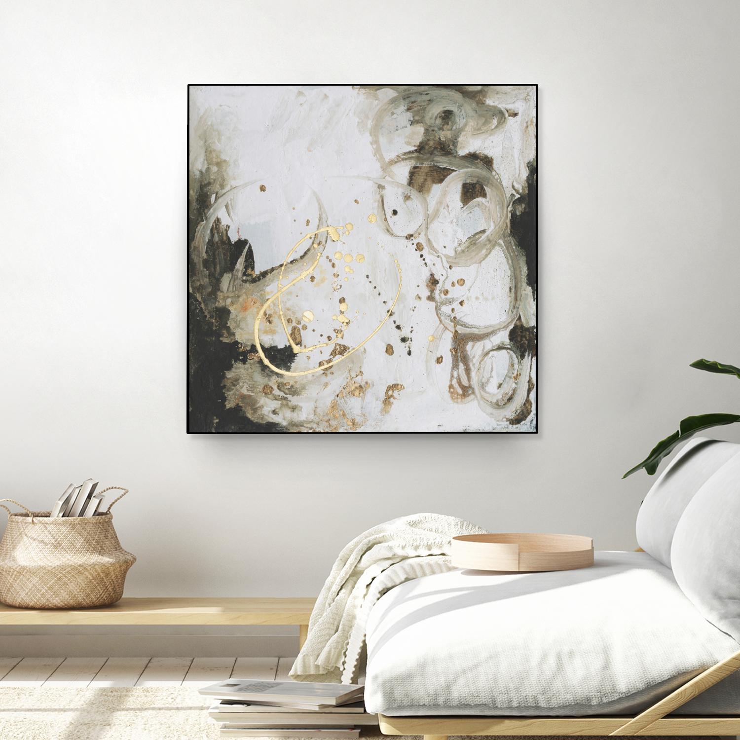 Friendship I by Joyce Combs on GIANT ART - gold abstract abstract