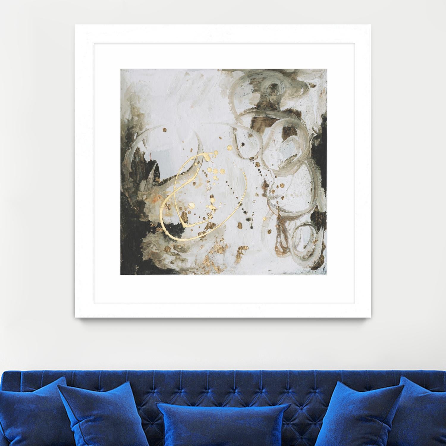 Friendship I by Joyce Combs on GIANT ART - gold abstract abstract