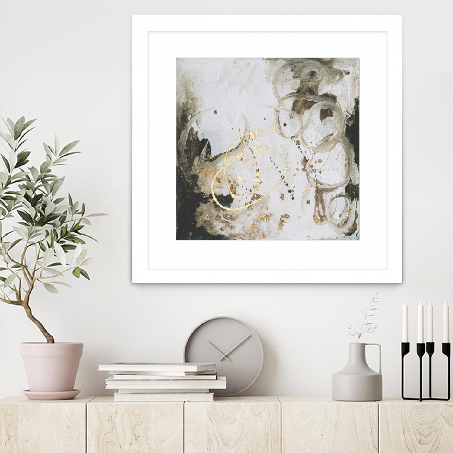 Friendship I by Joyce Combs on GIANT ART - gold abstract abstract