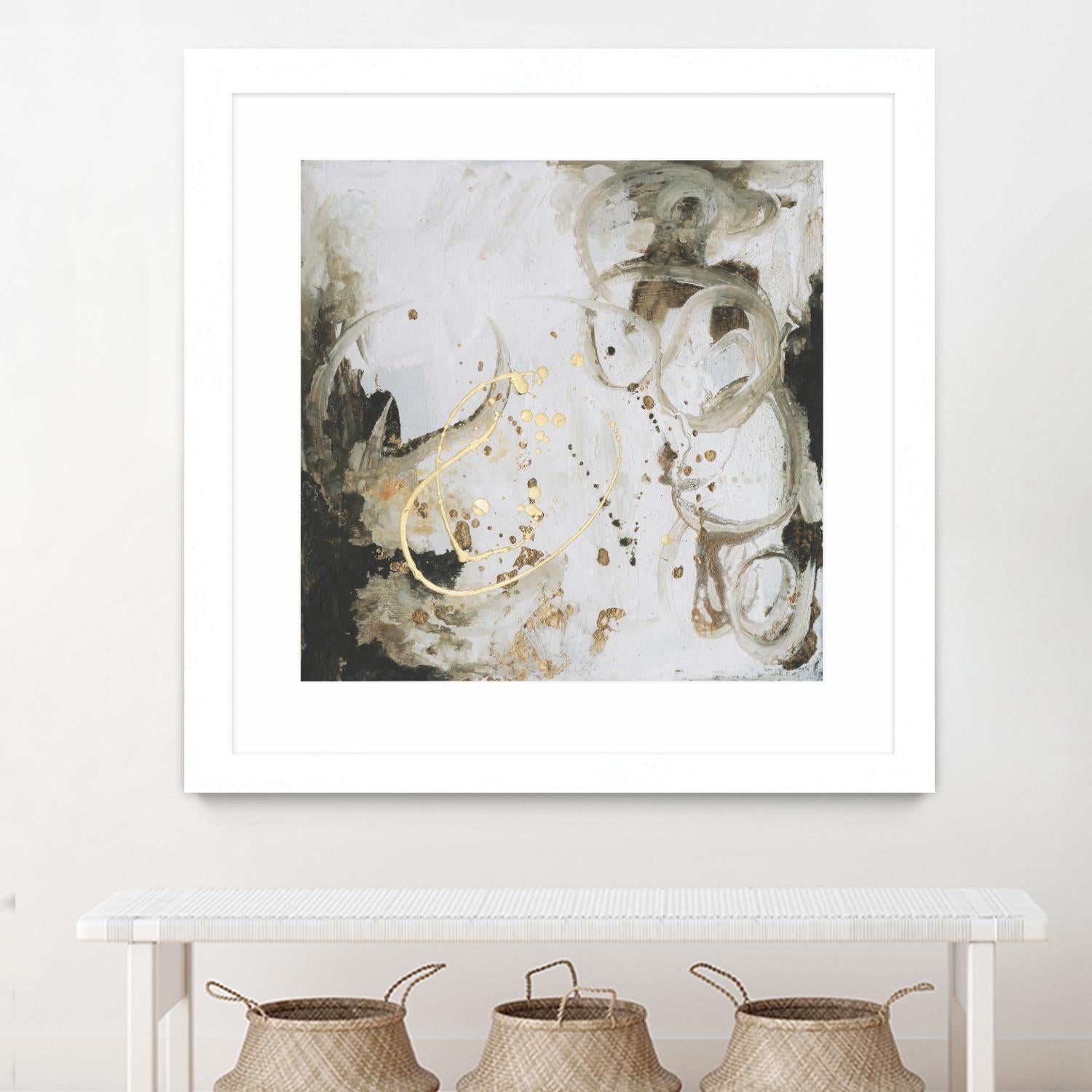Friendship I by Joyce Combs on GIANT ART - gold abstract abstract