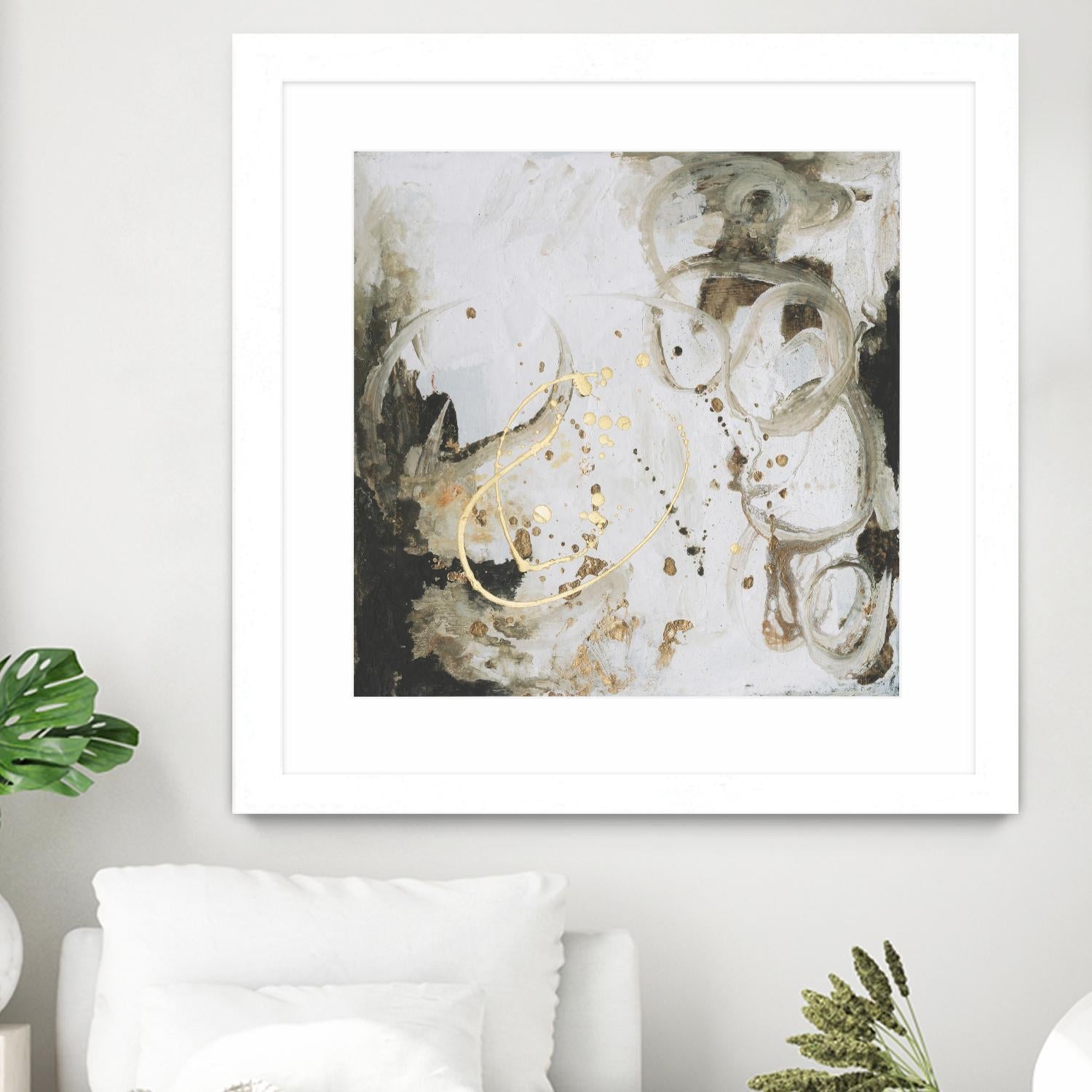 Friendship I by Joyce Combs on GIANT ART - gold abstract abstract
