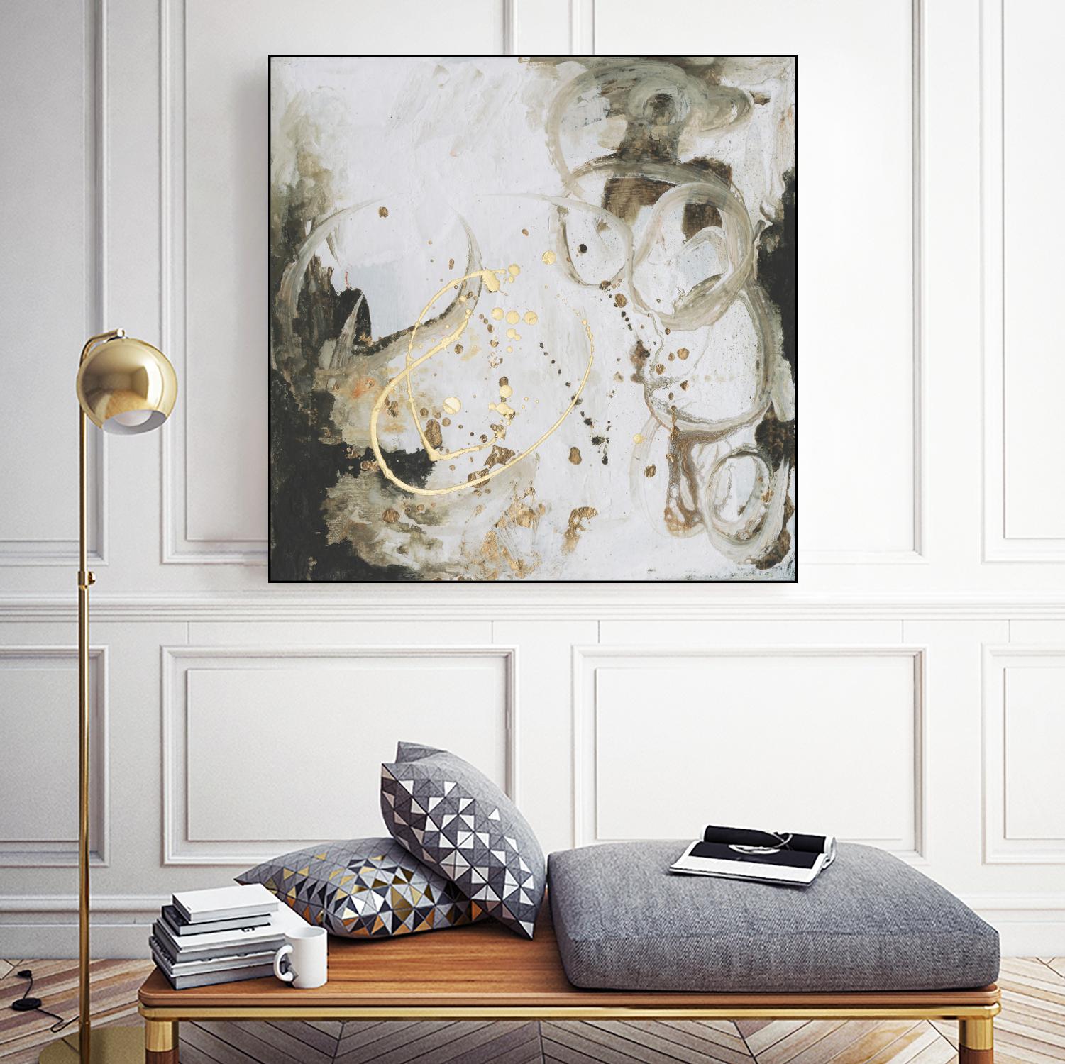 Friendship I by Joyce Combs on GIANT ART - gold abstract abstract