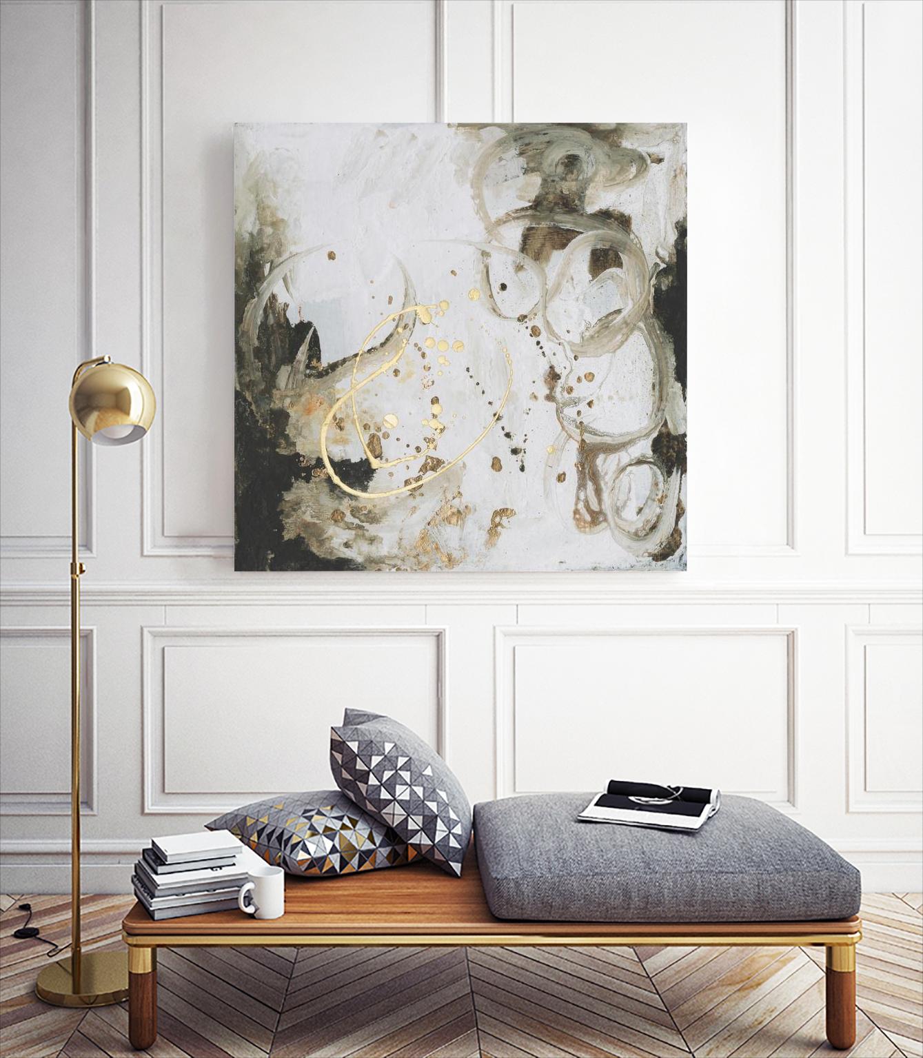 Friendship I by Joyce Combs on GIANT ART - gold abstract abstract