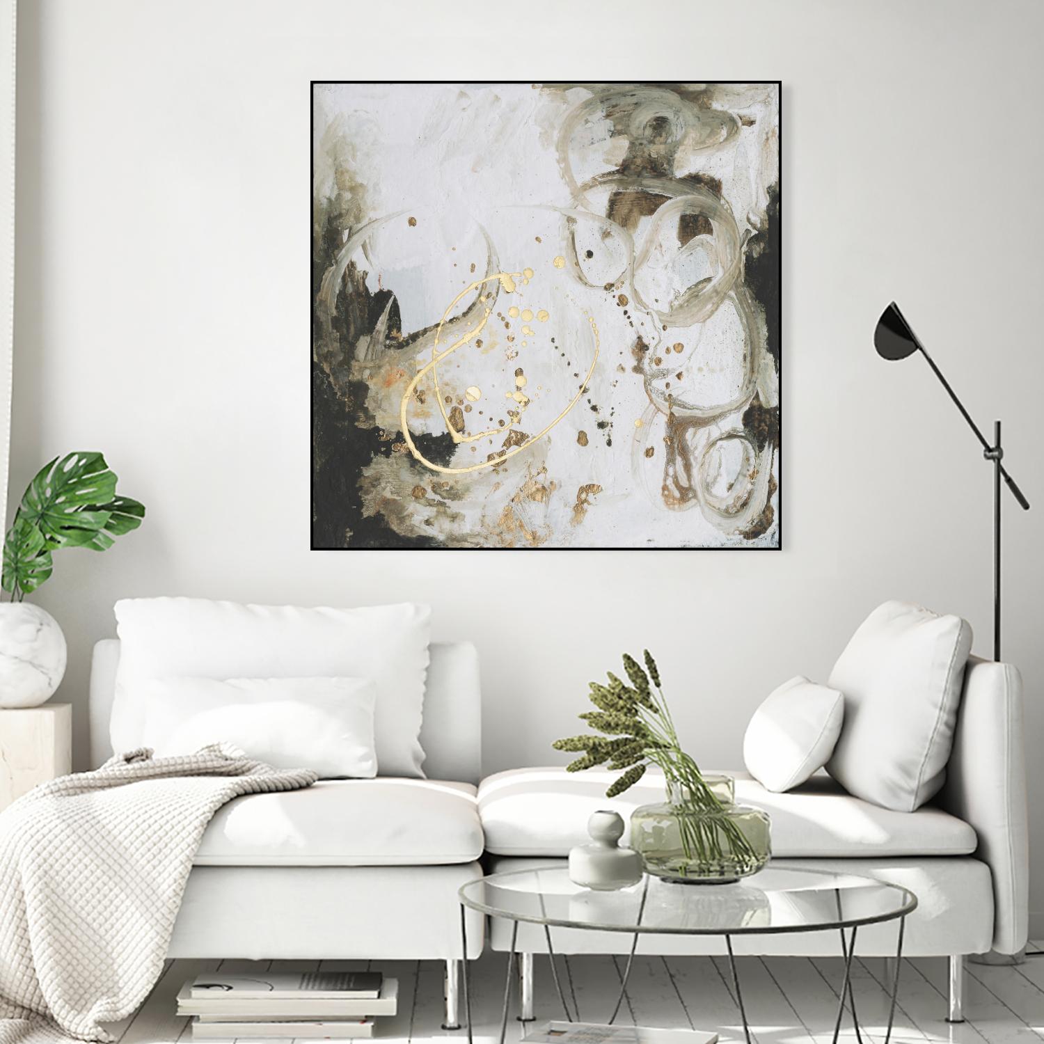 Friendship I by Joyce Combs on GIANT ART - gold abstract abstract