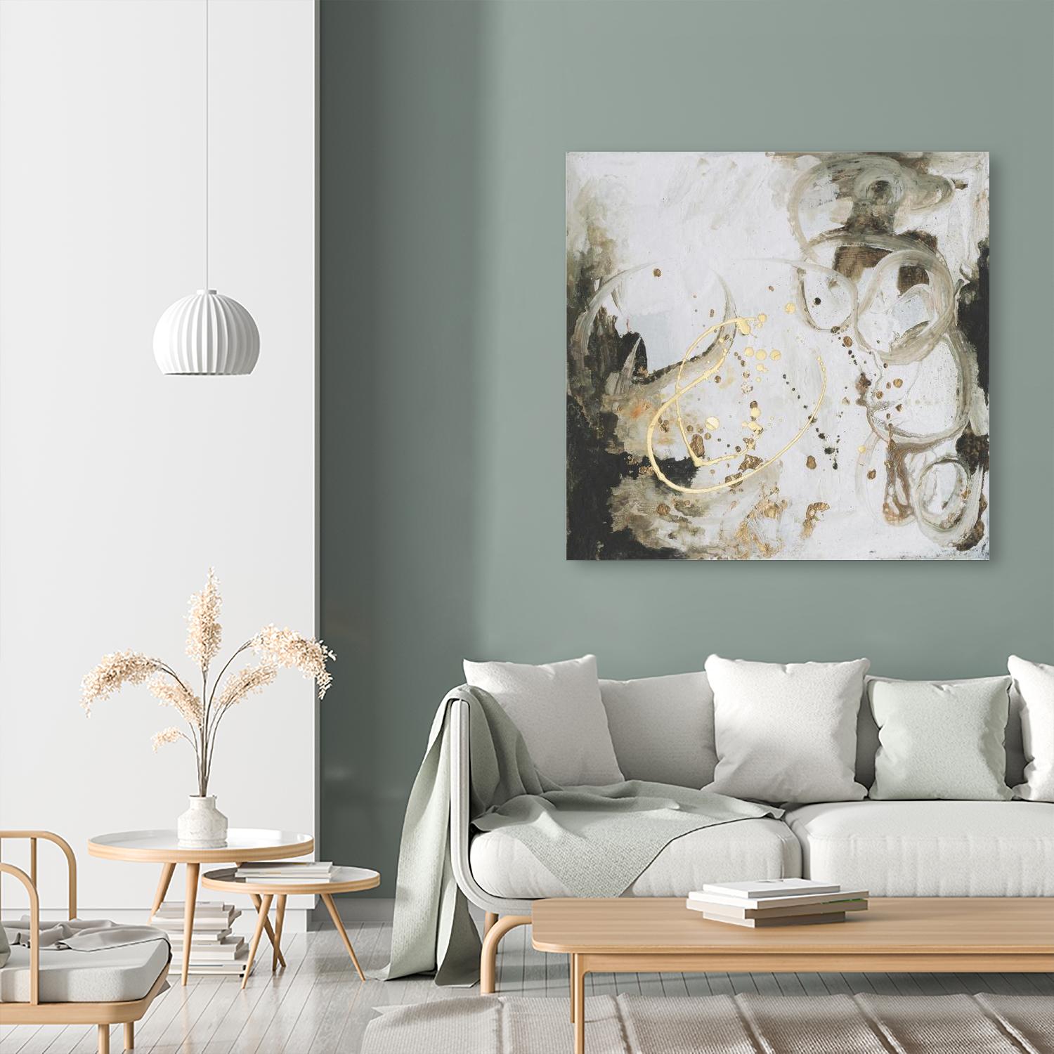 Friendship I by Joyce Combs on GIANT ART - gold abstract abstract