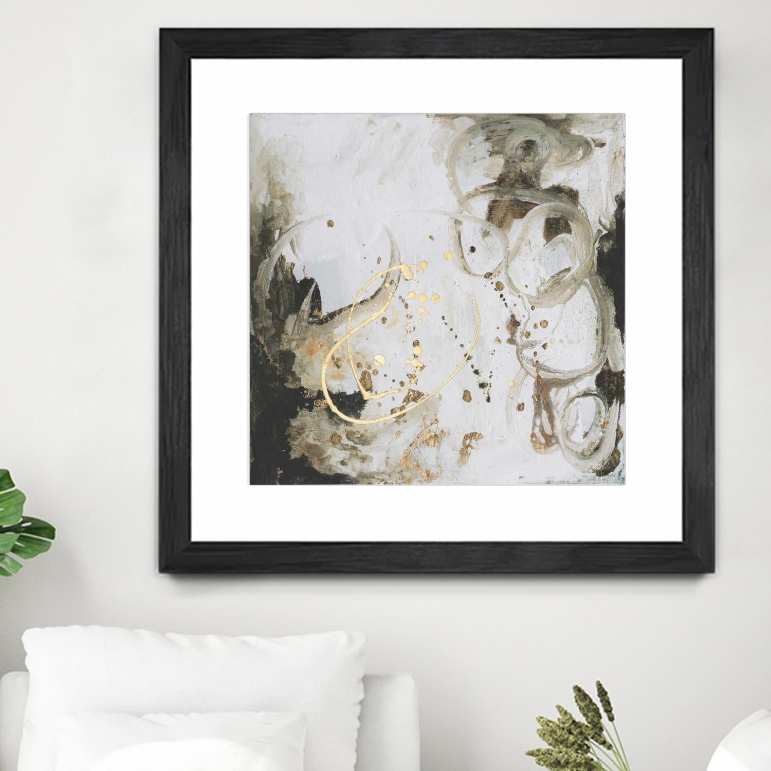 Friendship I by Joyce Combs on GIANT ART - gold abstract abstract