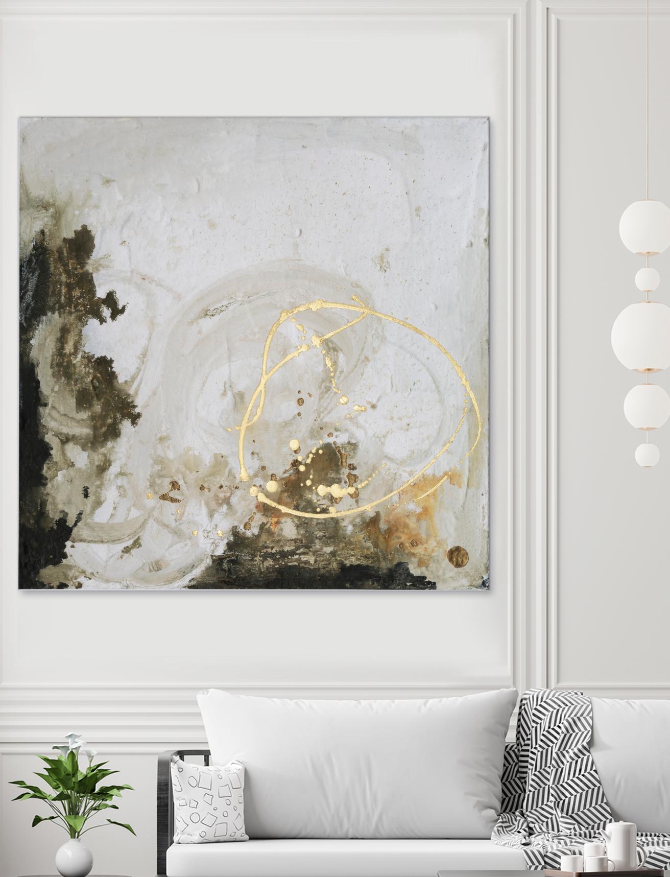 Friendship II by Joyce Combs on GIANT ART - gold abstract abstract