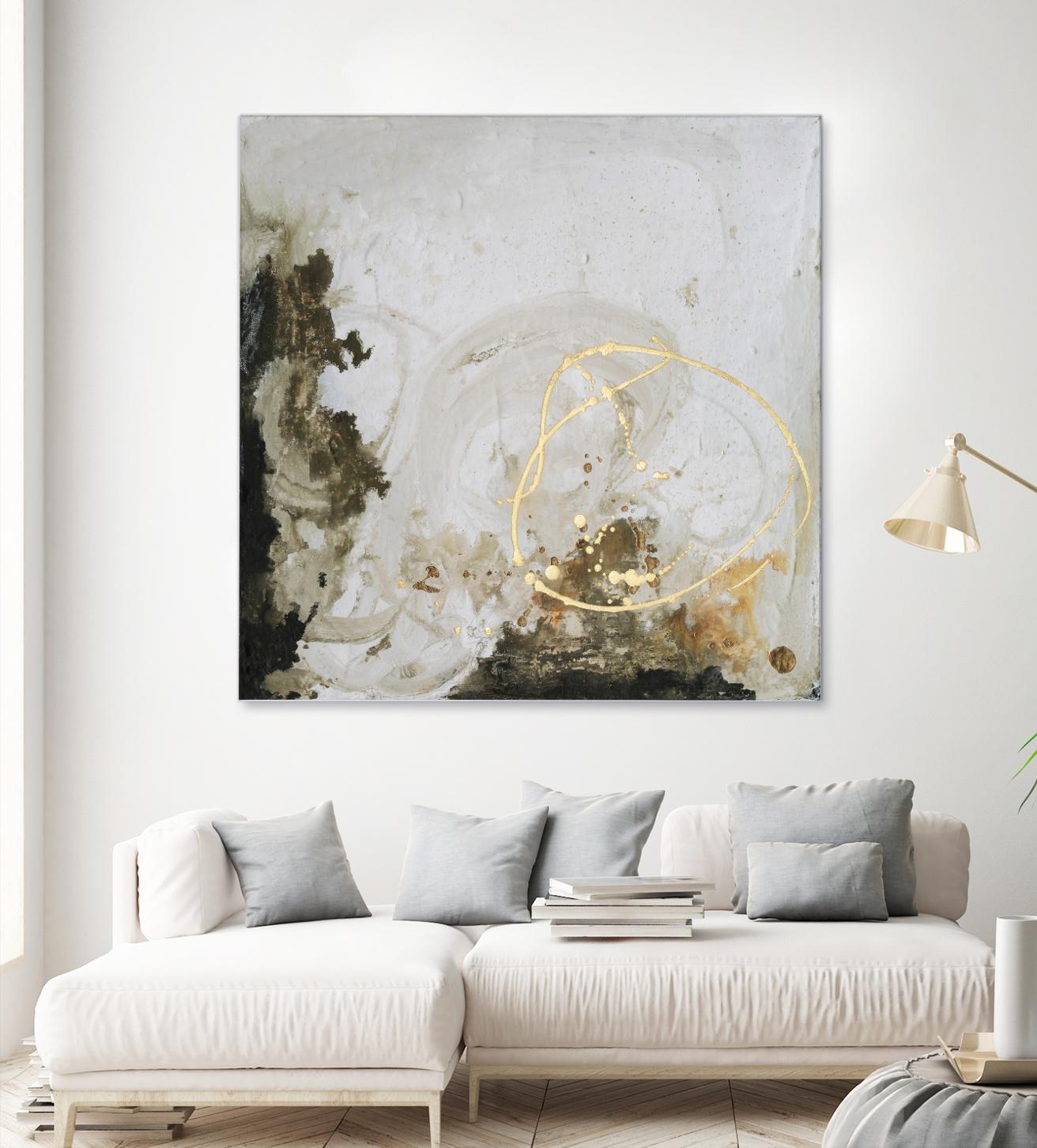 Friendship II by Joyce Combs on GIANT ART - gold abstract abstract