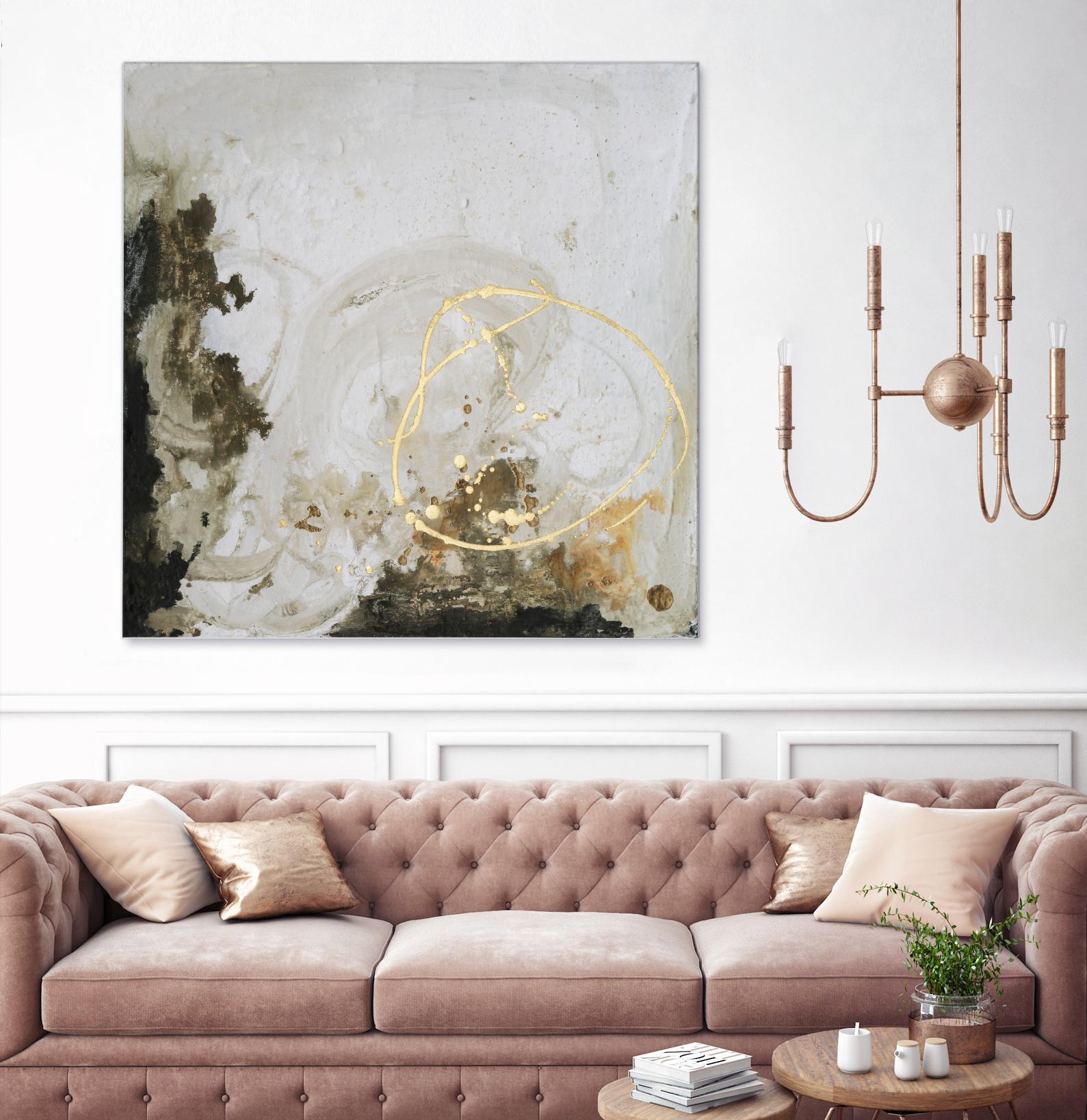 Friendship II by Joyce Combs on GIANT ART - gold abstract abstract