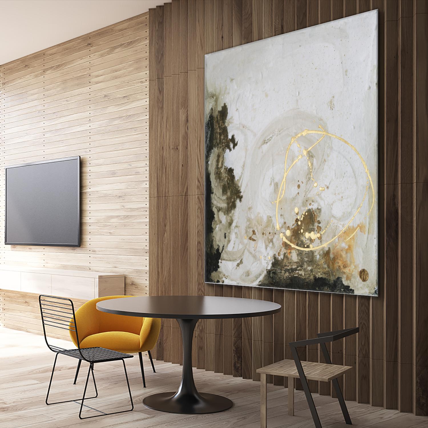 Friendship II by Joyce Combs on GIANT ART - gold abstract abstract