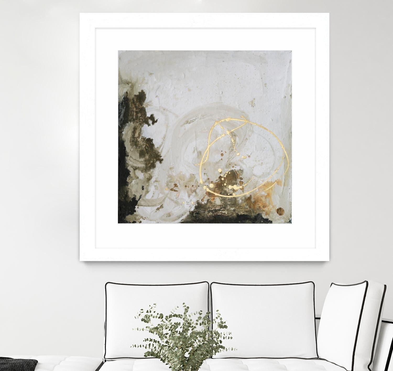 Friendship II by Joyce Combs on GIANT ART - gold abstract abstract