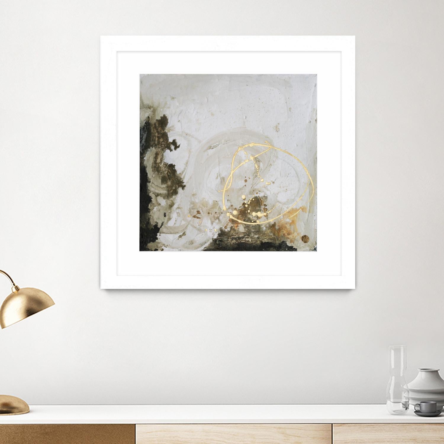 Friendship II by Joyce Combs on GIANT ART - gold abstract abstract