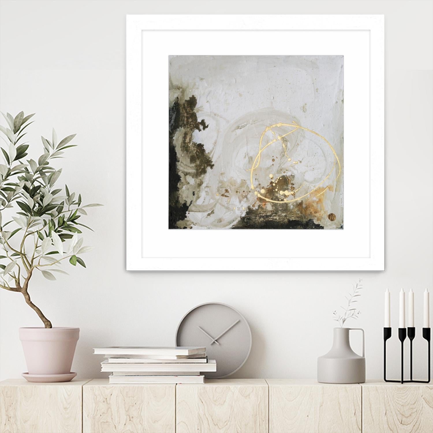 Friendship II by Joyce Combs on GIANT ART - gold abstract abstract