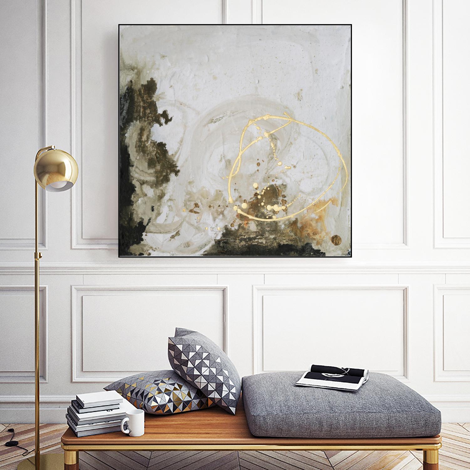 Friendship II by Joyce Combs on GIANT ART - gold abstract abstract