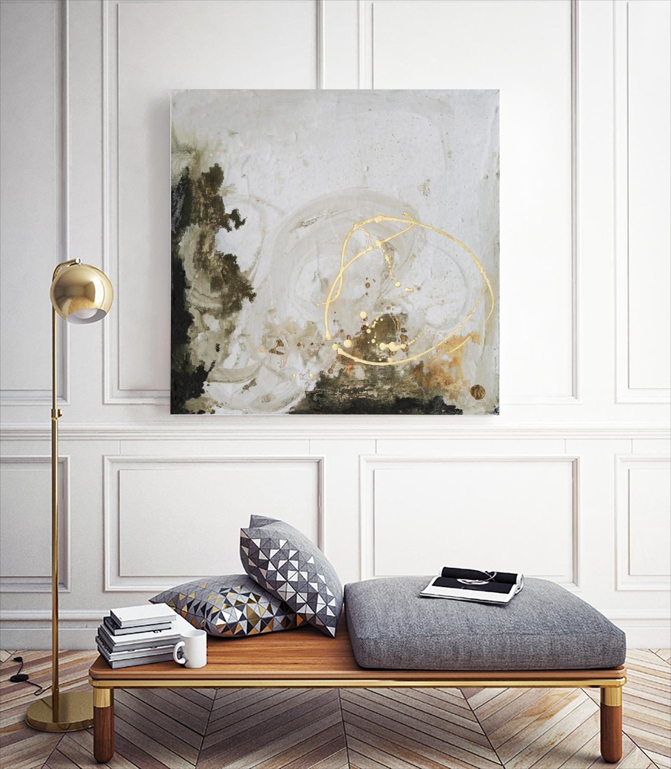 Friendship II by Joyce Combs on GIANT ART - gold abstract abstract