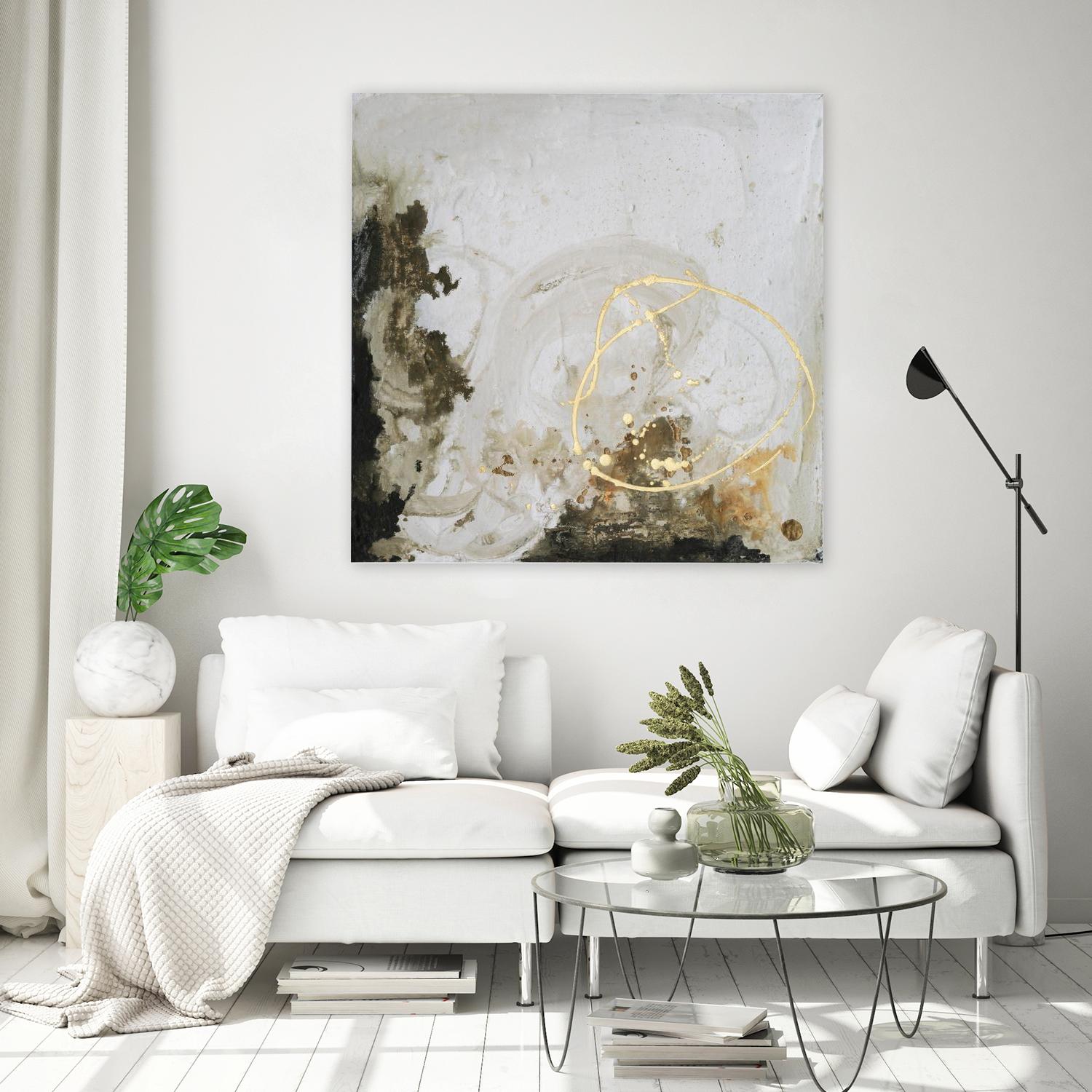 Friendship II by Joyce Combs on GIANT ART - gold abstract abstract