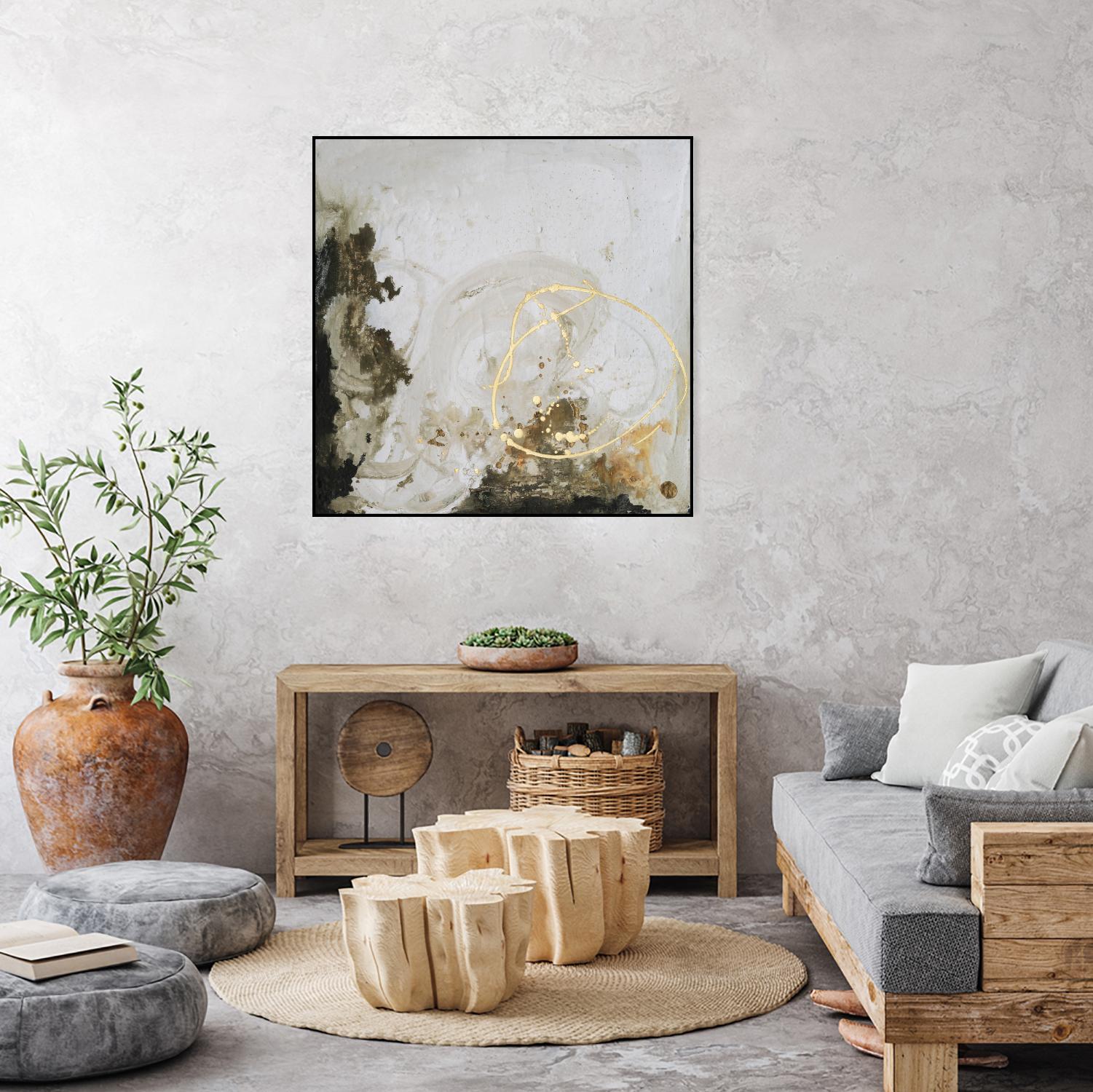 Friendship II by Joyce Combs on GIANT ART - gold abstract abstract