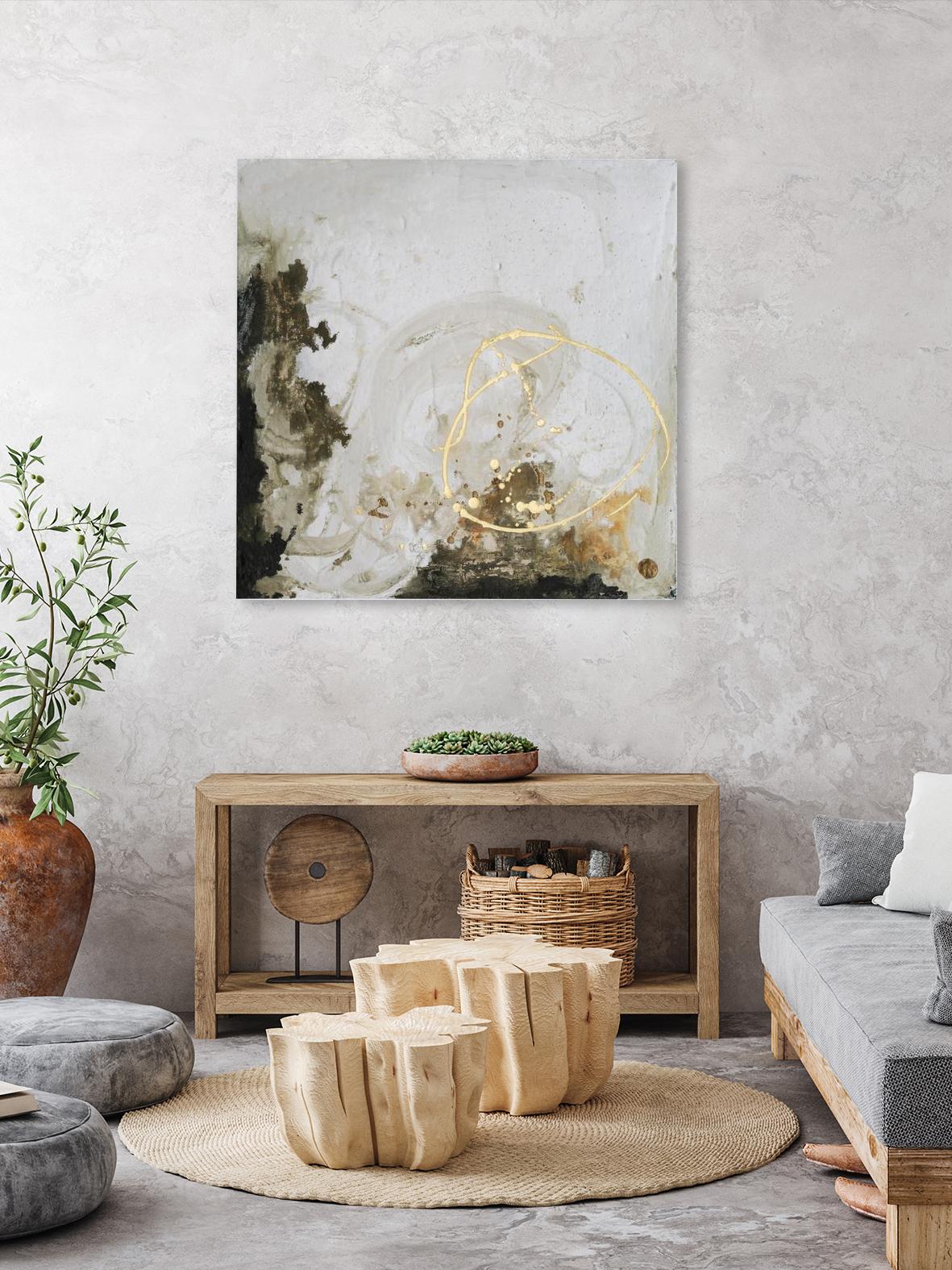 Friendship II by Joyce Combs on GIANT ART - gold abstract abstract