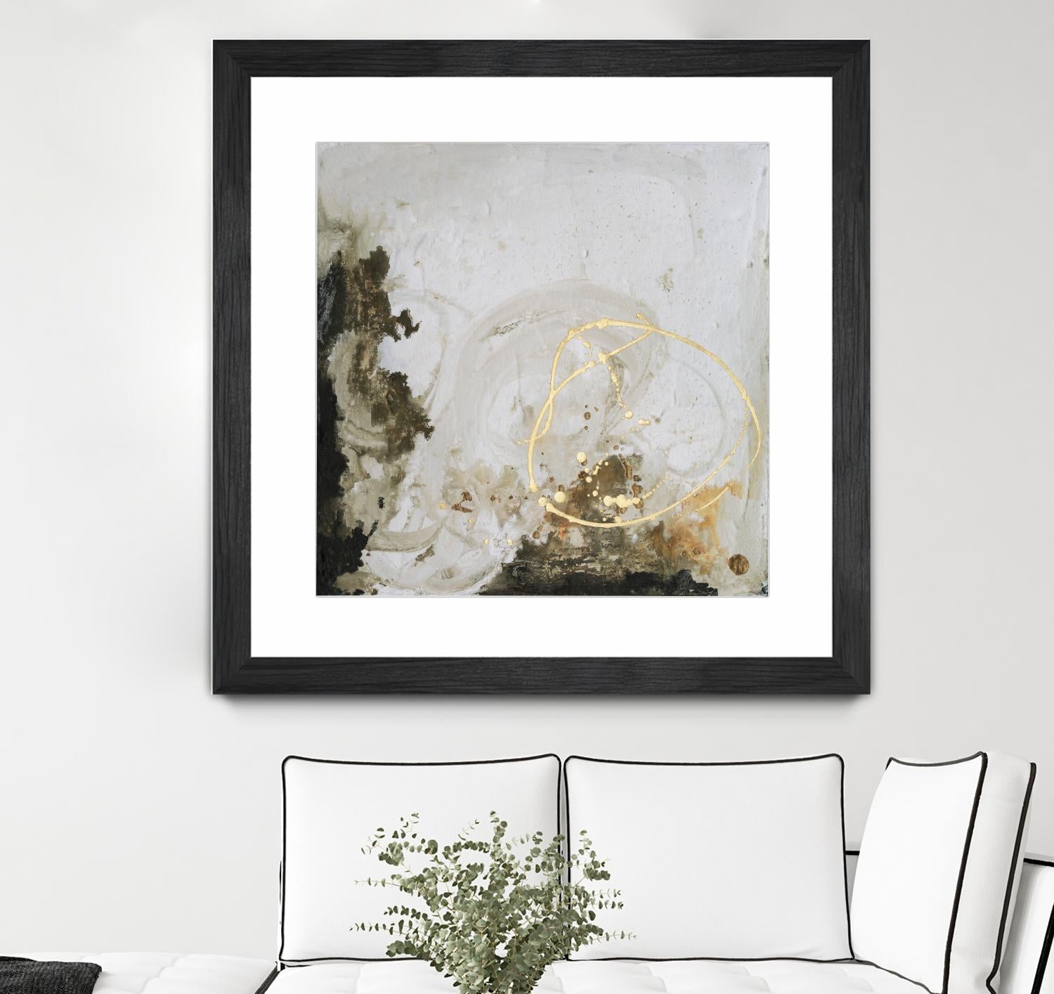 Friendship II by Joyce Combs on GIANT ART - gold abstract abstract