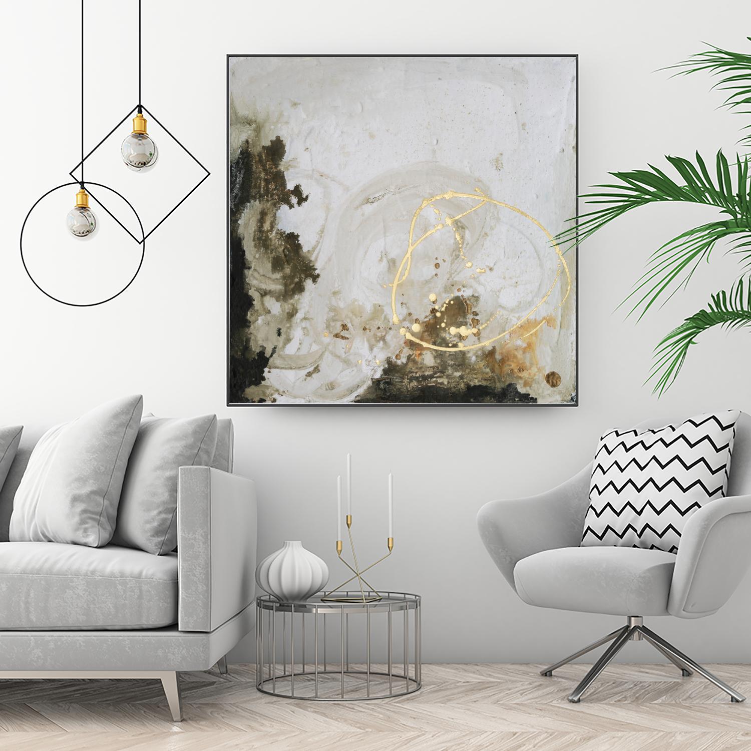 Friendship II by Joyce Combs on GIANT ART - gold abstract abstract