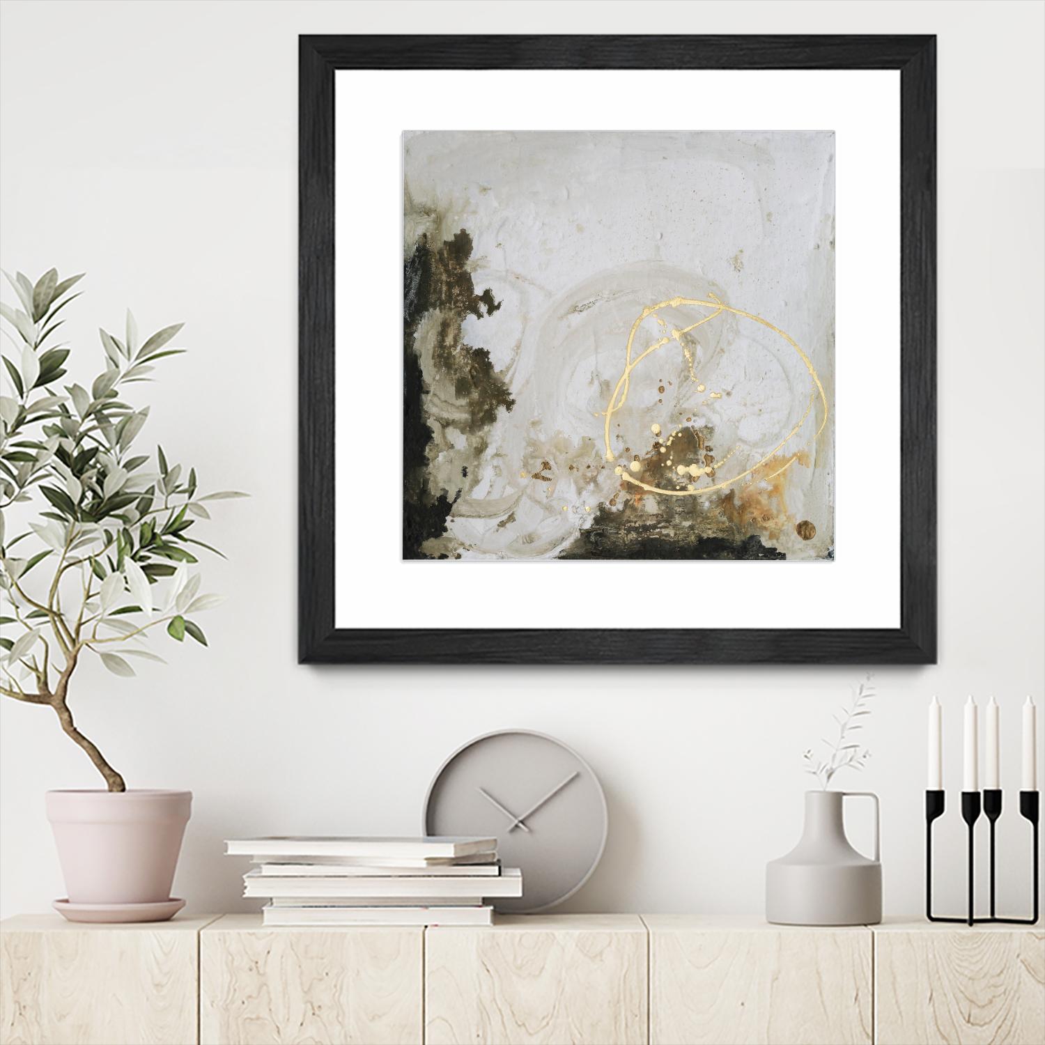 Friendship II by Joyce Combs on GIANT ART - gold abstract abstract