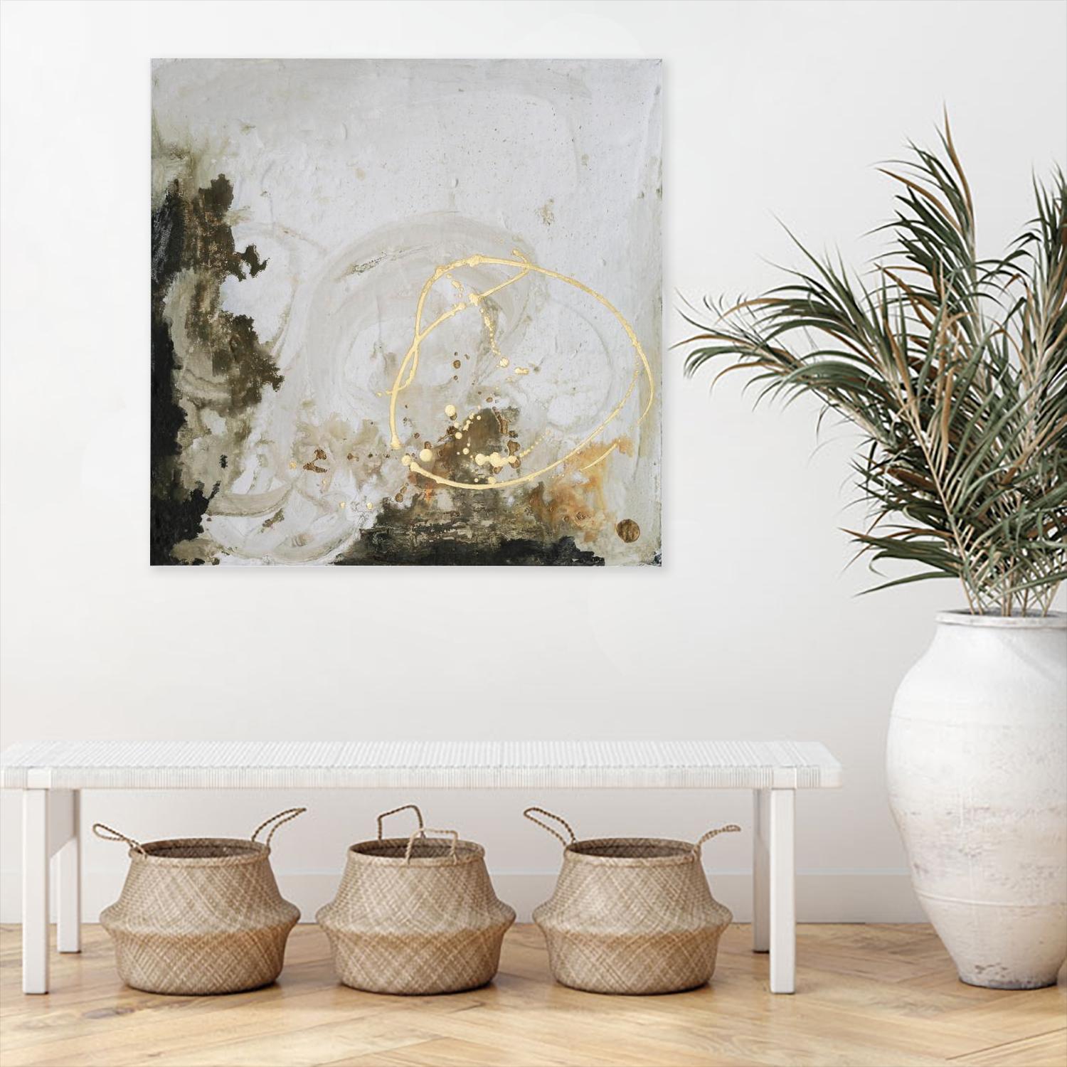 Friendship II by Joyce Combs on GIANT ART - gold abstract abstract