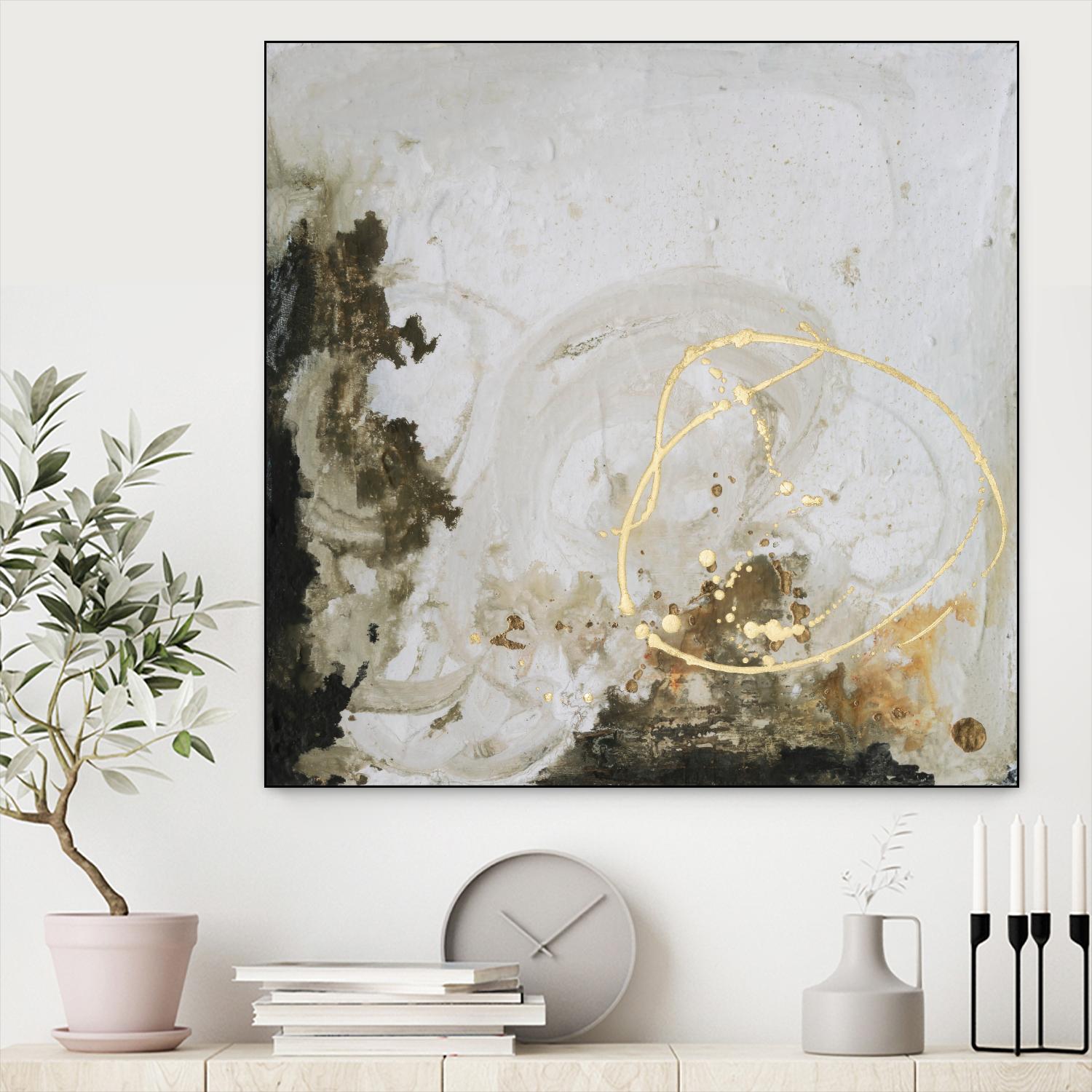Friendship II by Joyce Combs on GIANT ART - gold abstract abstract