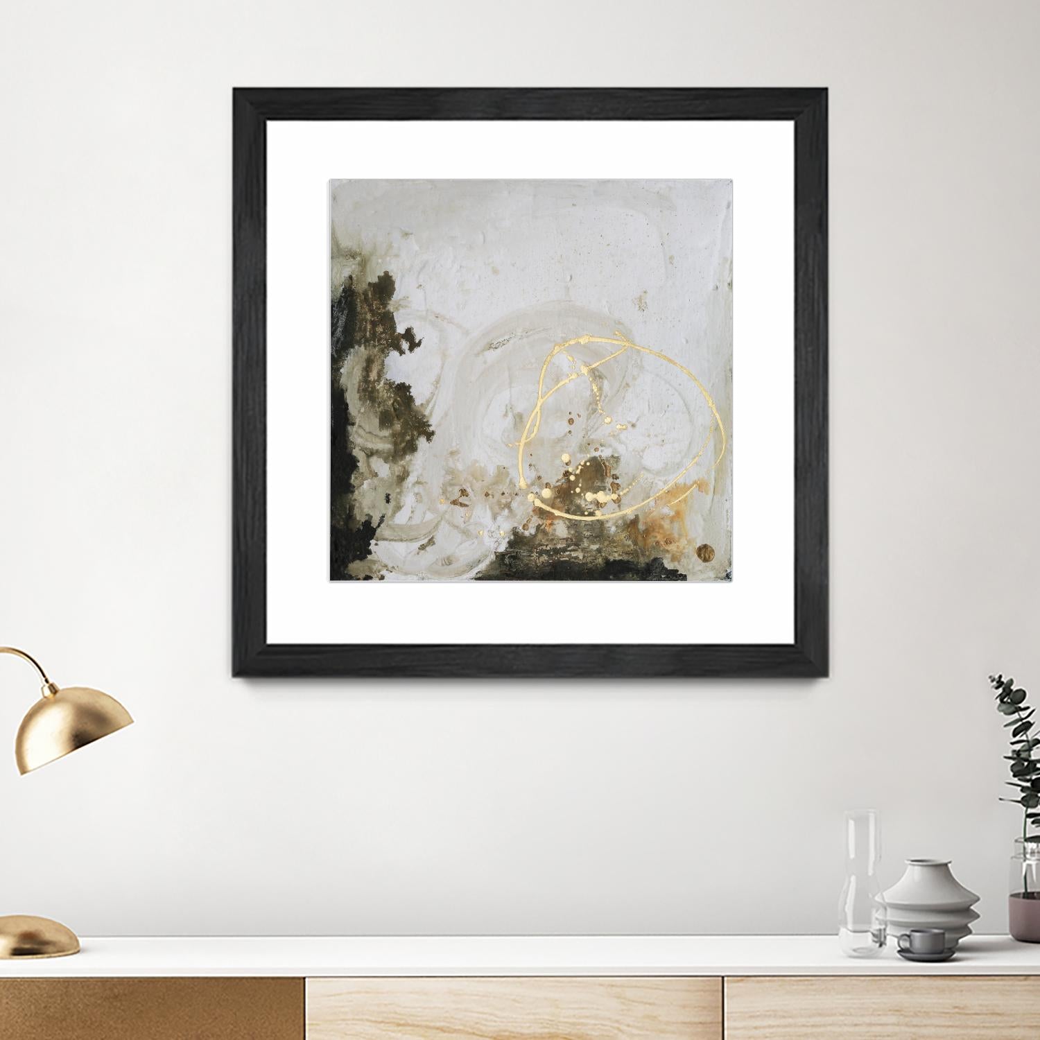 Friendship II by Joyce Combs on GIANT ART - gold abstract abstract