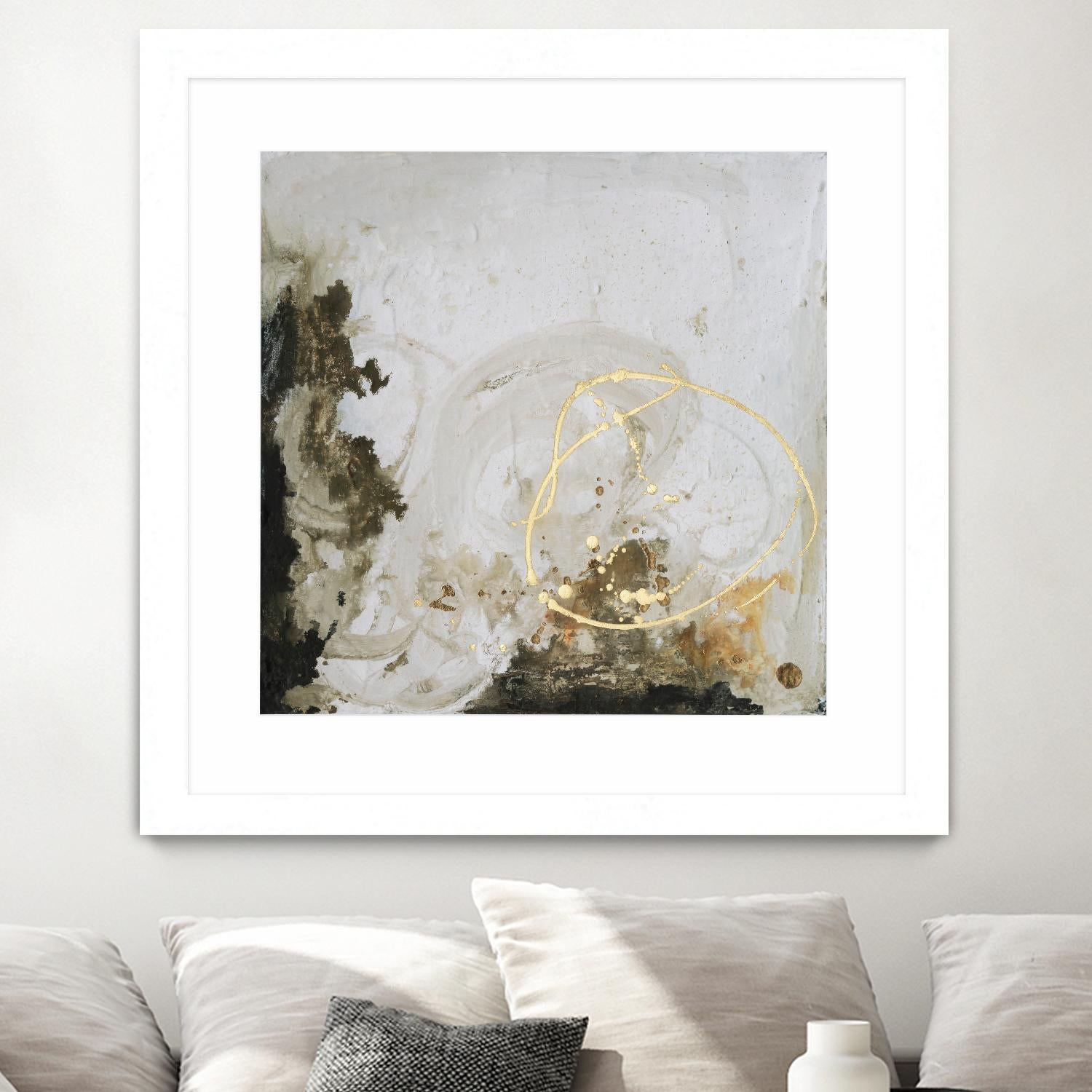 Friendship II by Joyce Combs on GIANT ART - gold abstract abstract