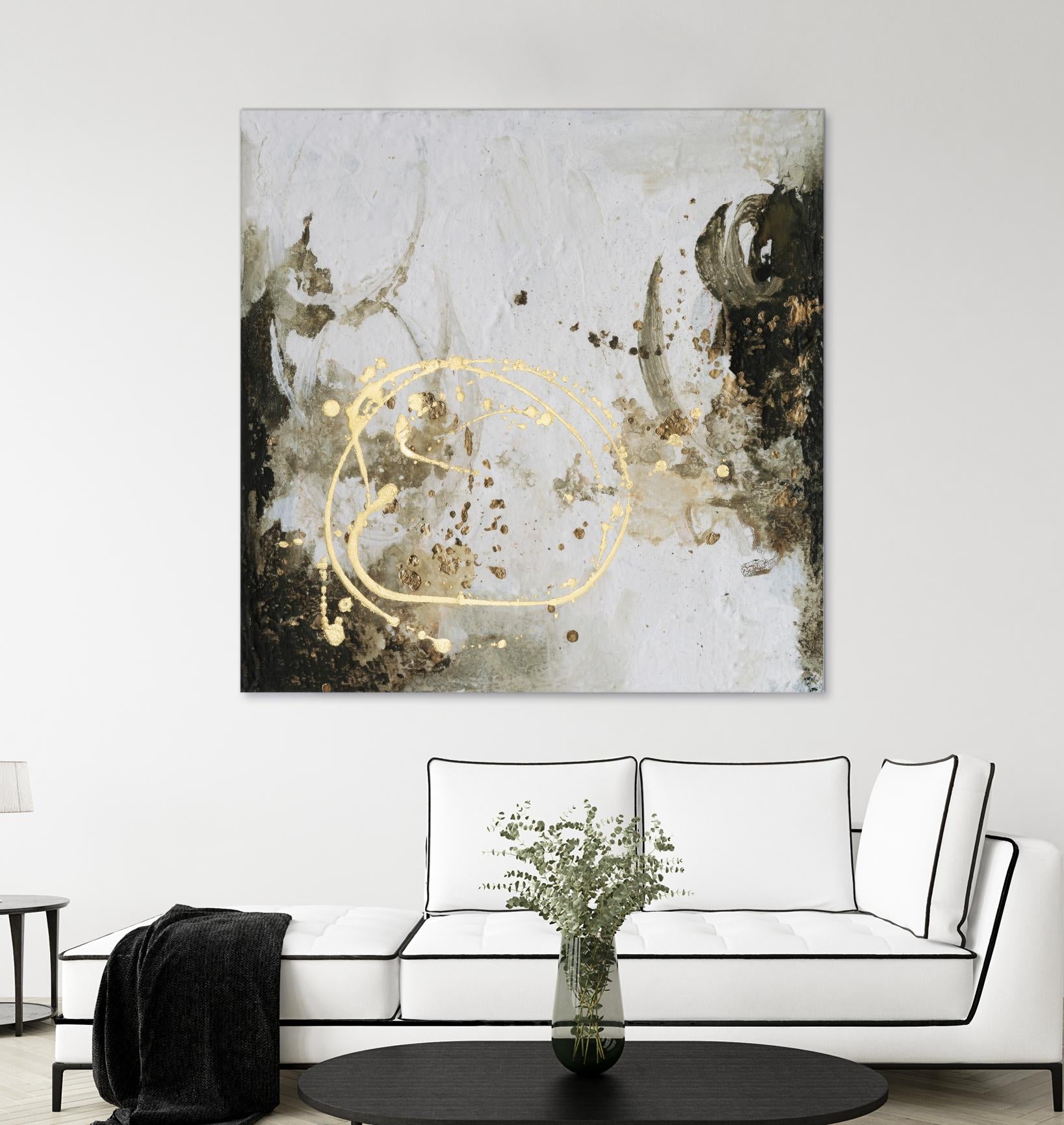 Friendship IV by Joyce Combs on GIANT ART - gold abstract abstract