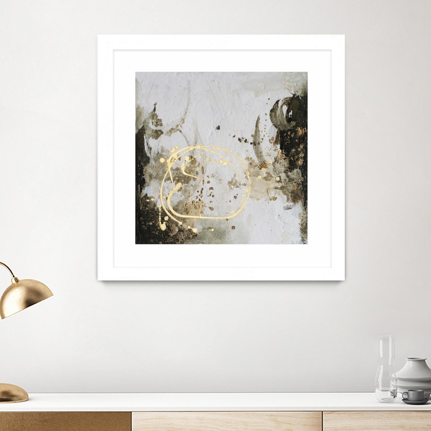 Friendship IV by Joyce Combs on GIANT ART - gold abstract abstract