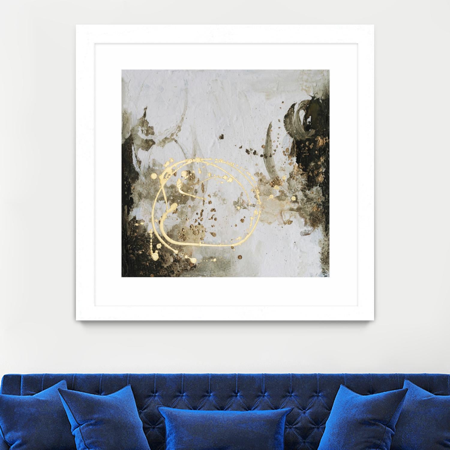 Friendship IV by Joyce Combs on GIANT ART - gold abstract abstract