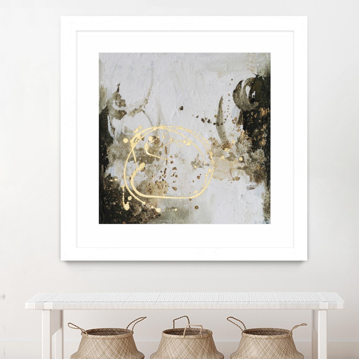 Friendship IV by Joyce Combs on GIANT ART - gold abstract abstract